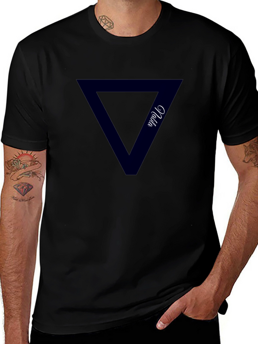 Camiseta Negra con Diseño Triangular Nabla