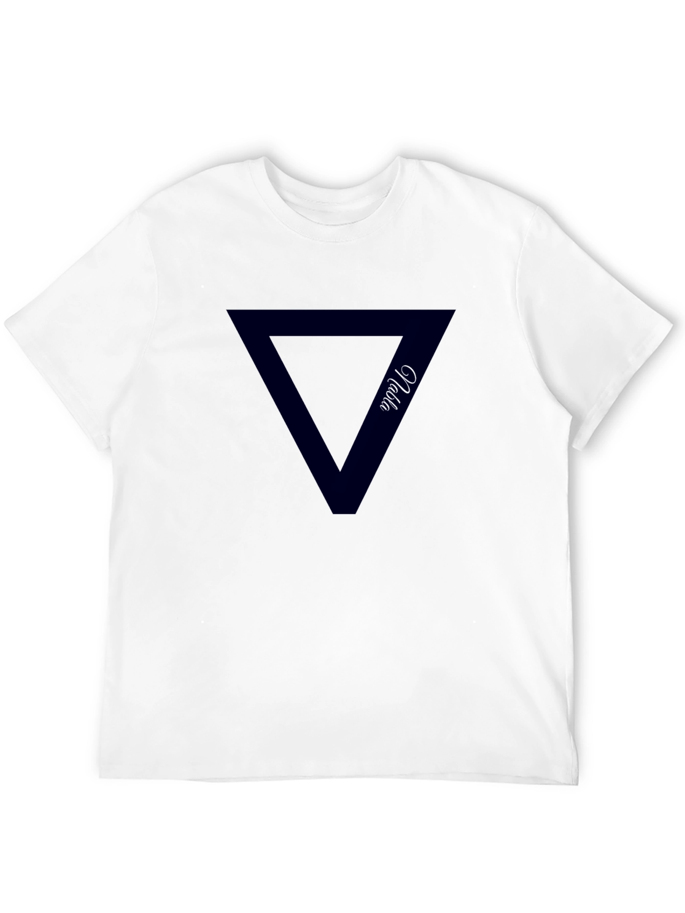 Camiseta Negra con Diseño Triangular Nabla