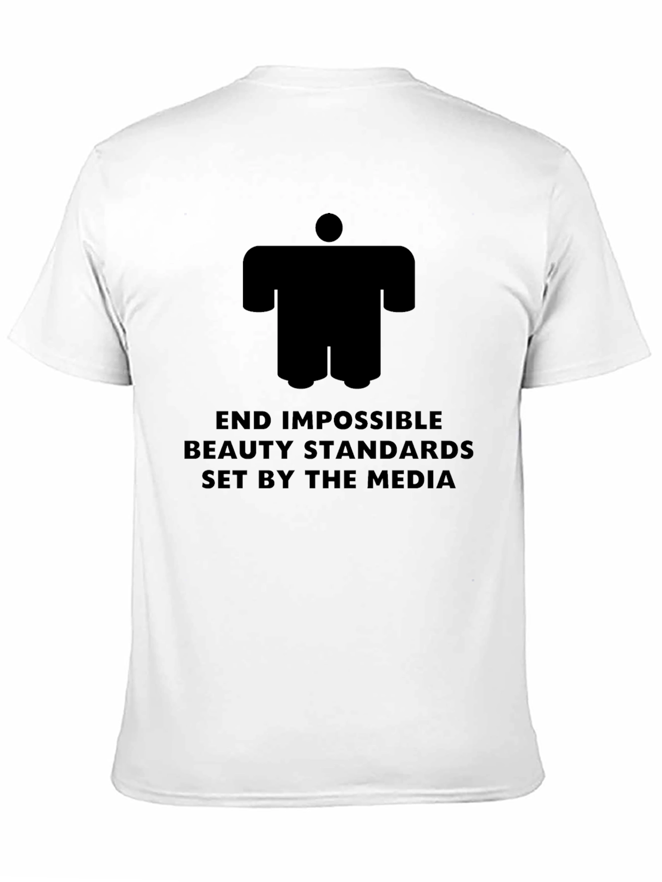 Camiseta Negra Belleza Imposible con Diseño Abstracto