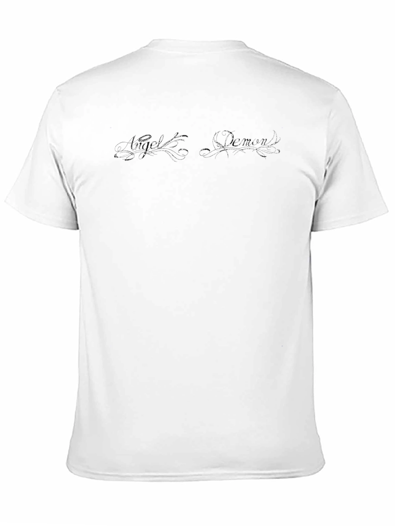 Camiseta Negra Ángel & Demonio Diseño Único