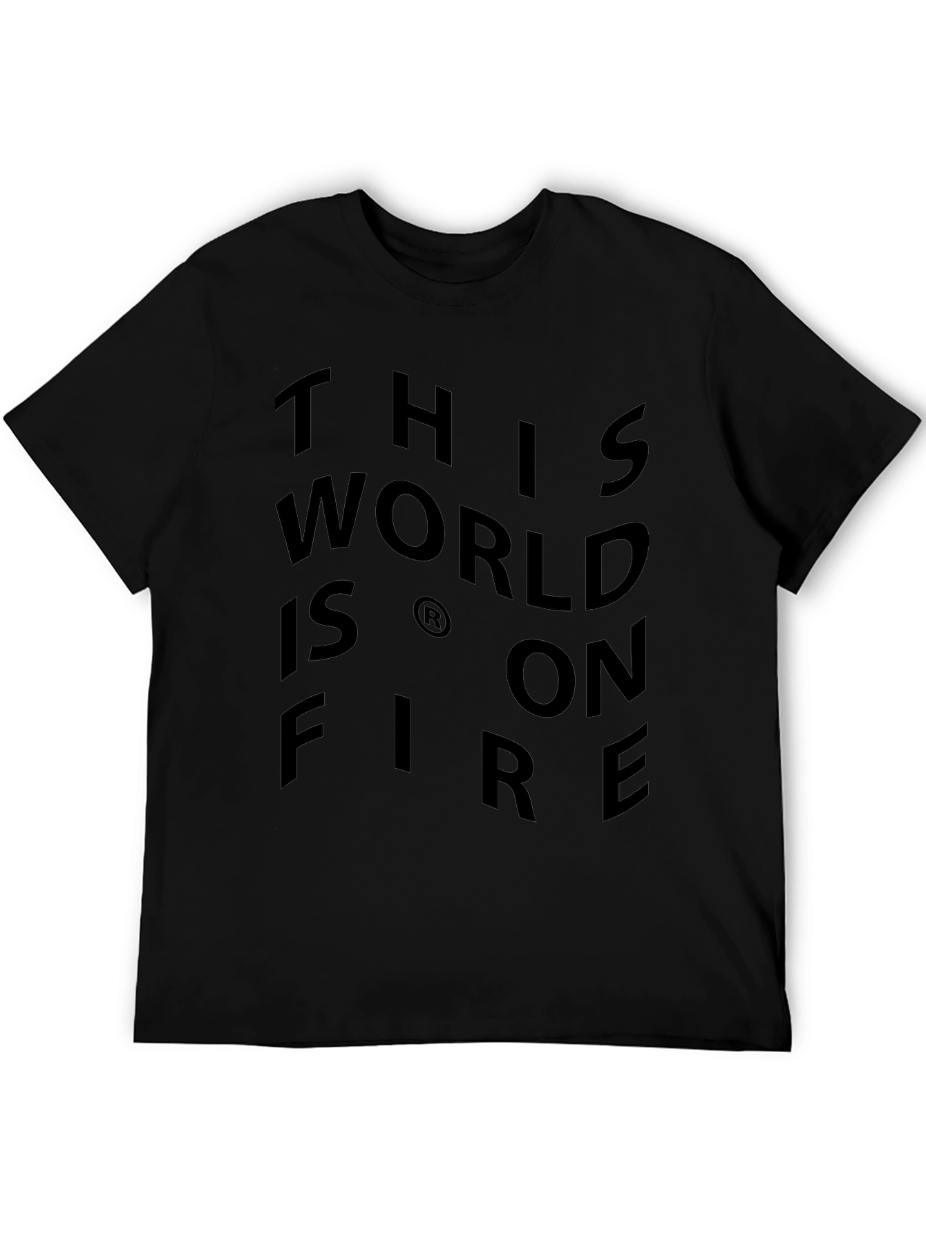 Camiseta Negra Este Mundo Está en Llamas