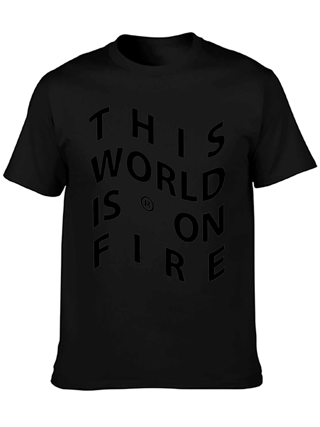 Camiseta Negra Este Mundo Está en Llamas