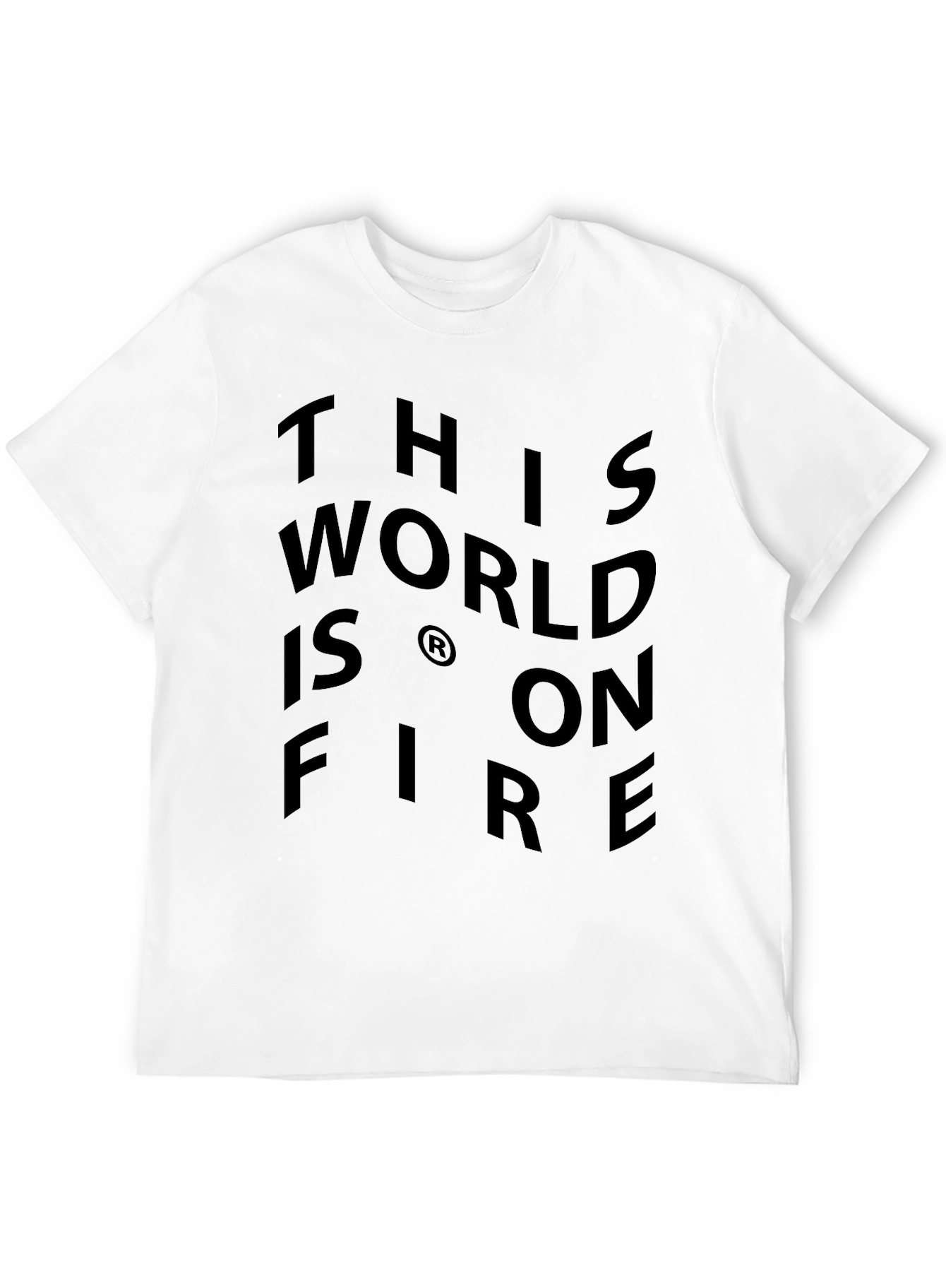 Camiseta Negra Este Mundo Está en Llamas