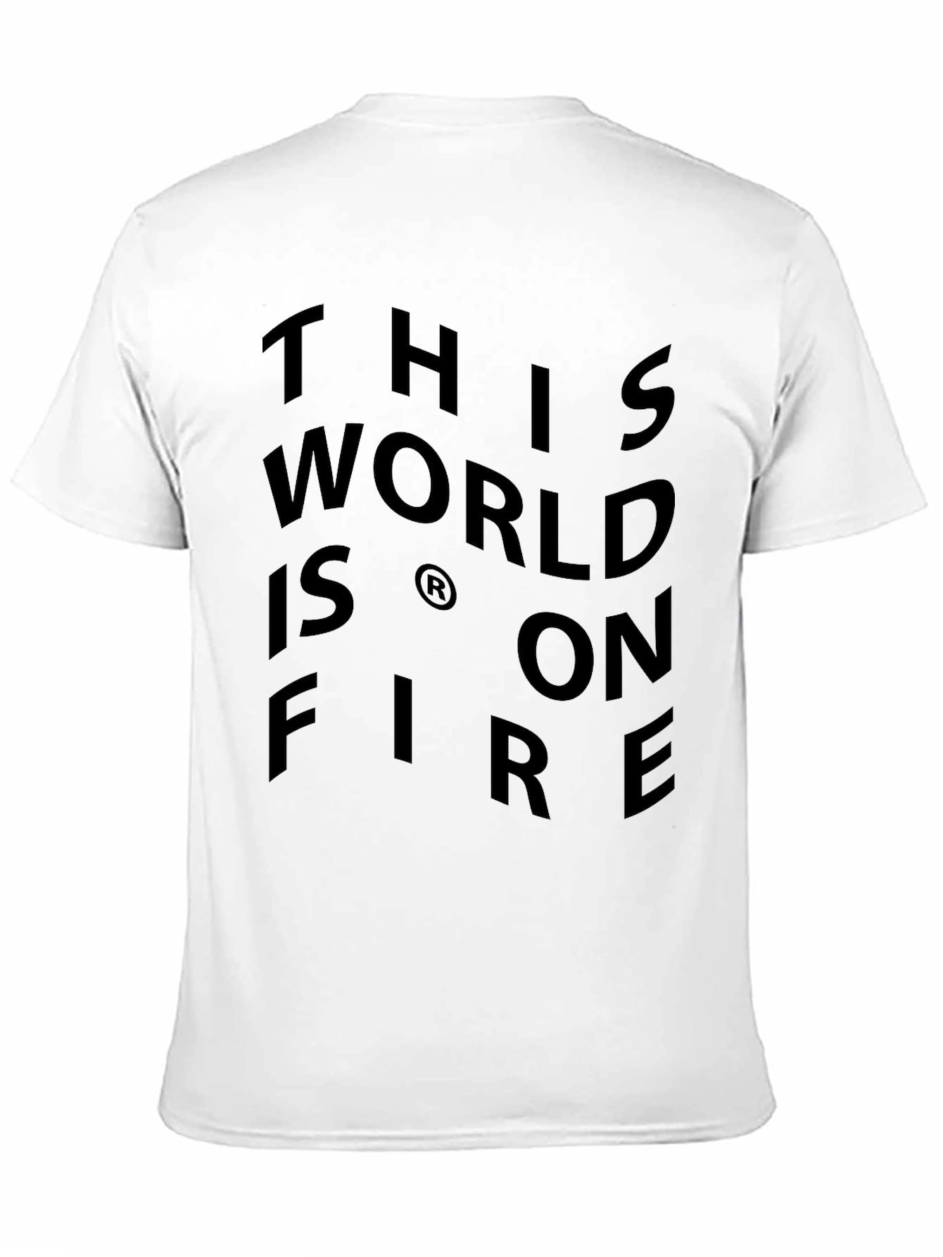 Camiseta Negra Este Mundo Está en Llamas