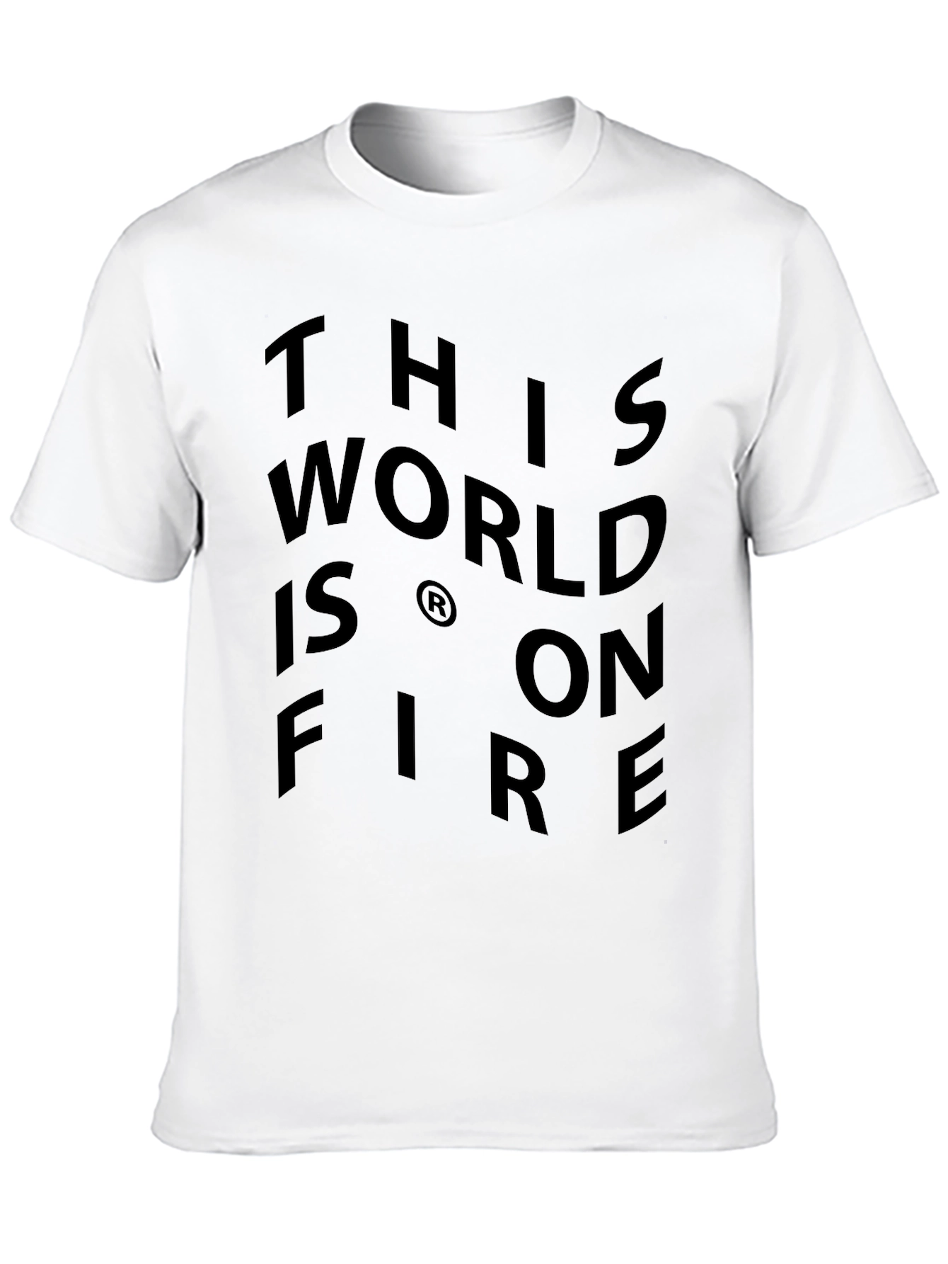 Camiseta Negra Este Mundo Está en Llamas