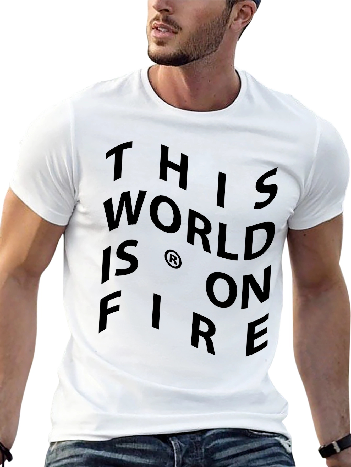 Camiseta Negra Este Mundo Está en Llamas