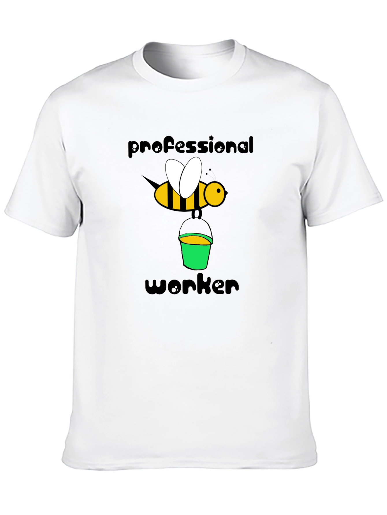 Camiseta Negra Abeja Profesional Trabajador