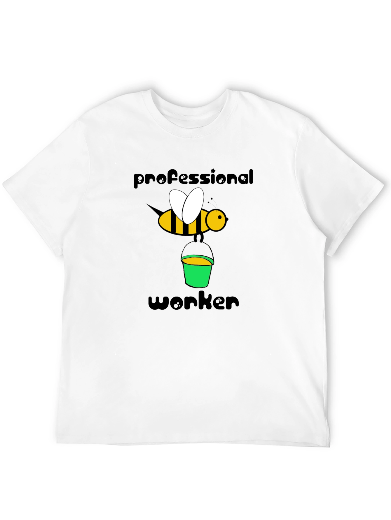 Camiseta Negra Abeja Profesional Trabajador