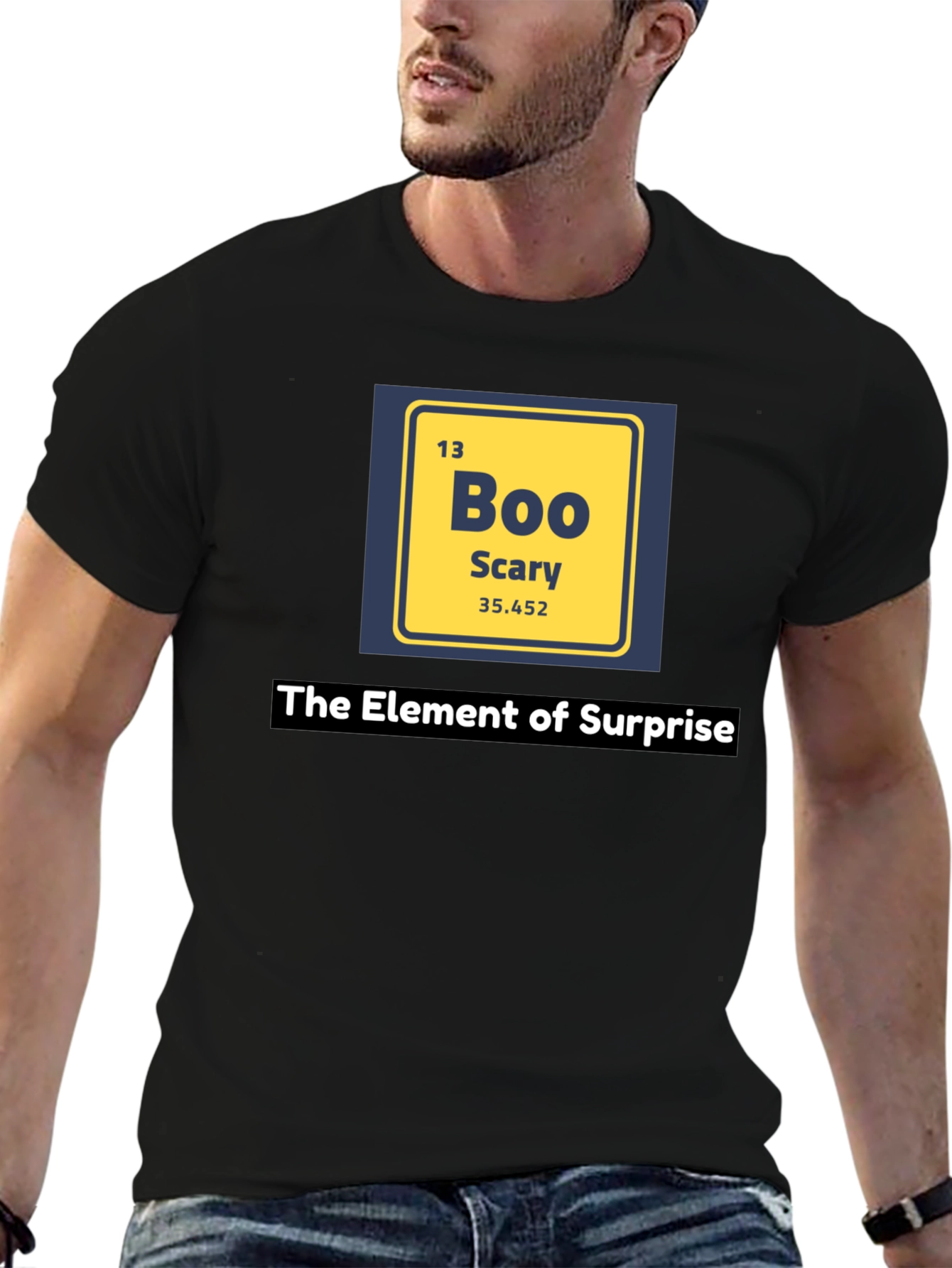 Camiseta Negra Elemento Sorpresa - Boo Scary Halloween