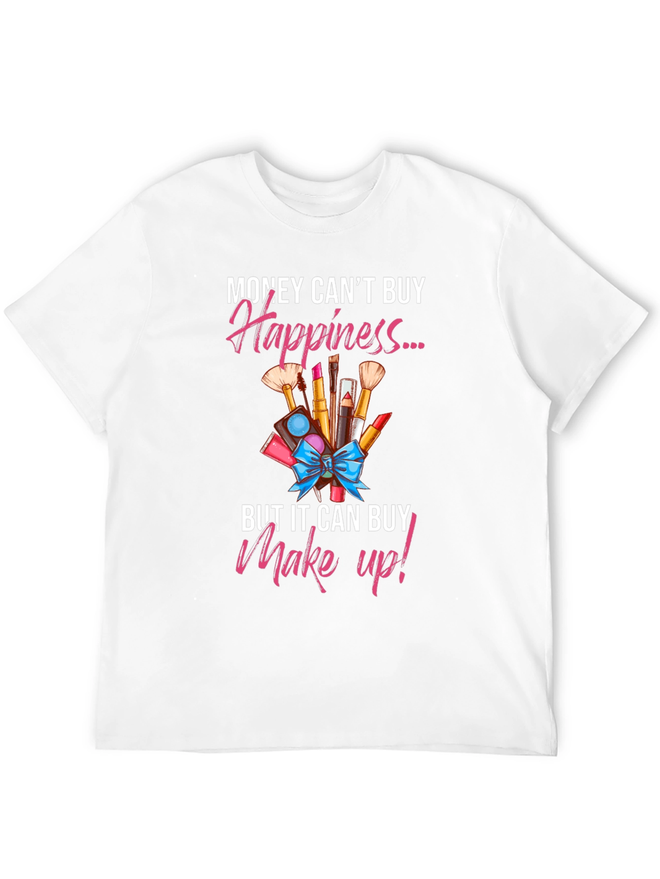 Camiseta Negra con Diseño de Maquillaje