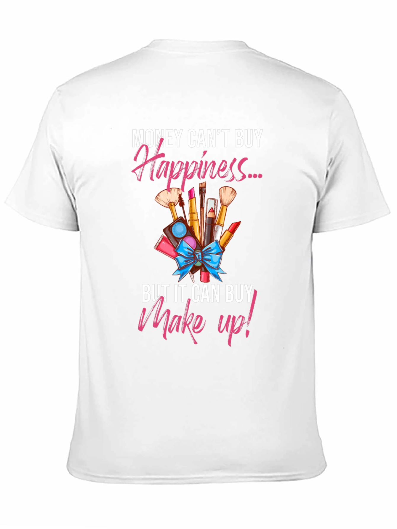 Camiseta Negra con Diseño de Maquillaje
