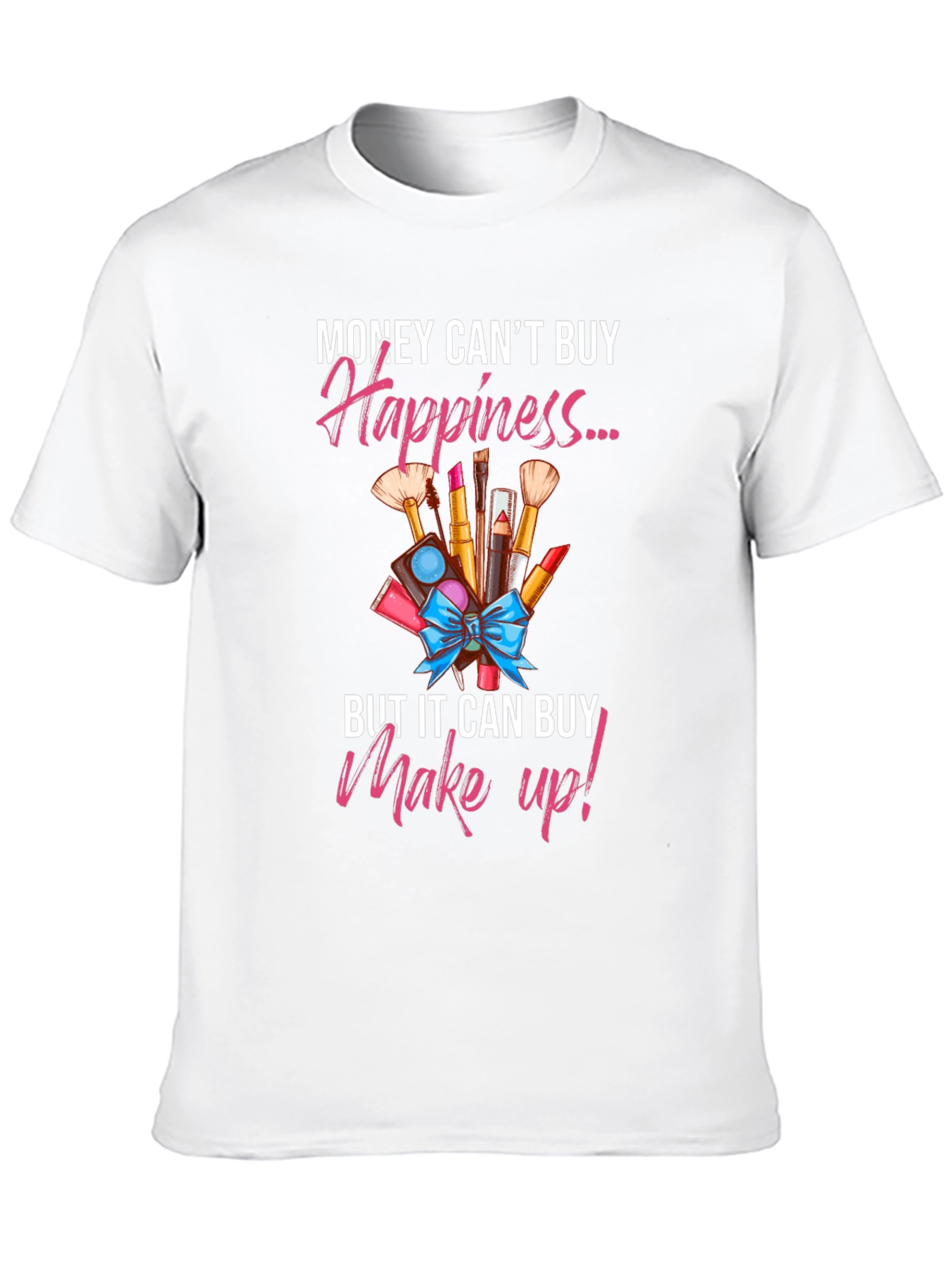 Camiseta Negra con Diseño de Maquillaje