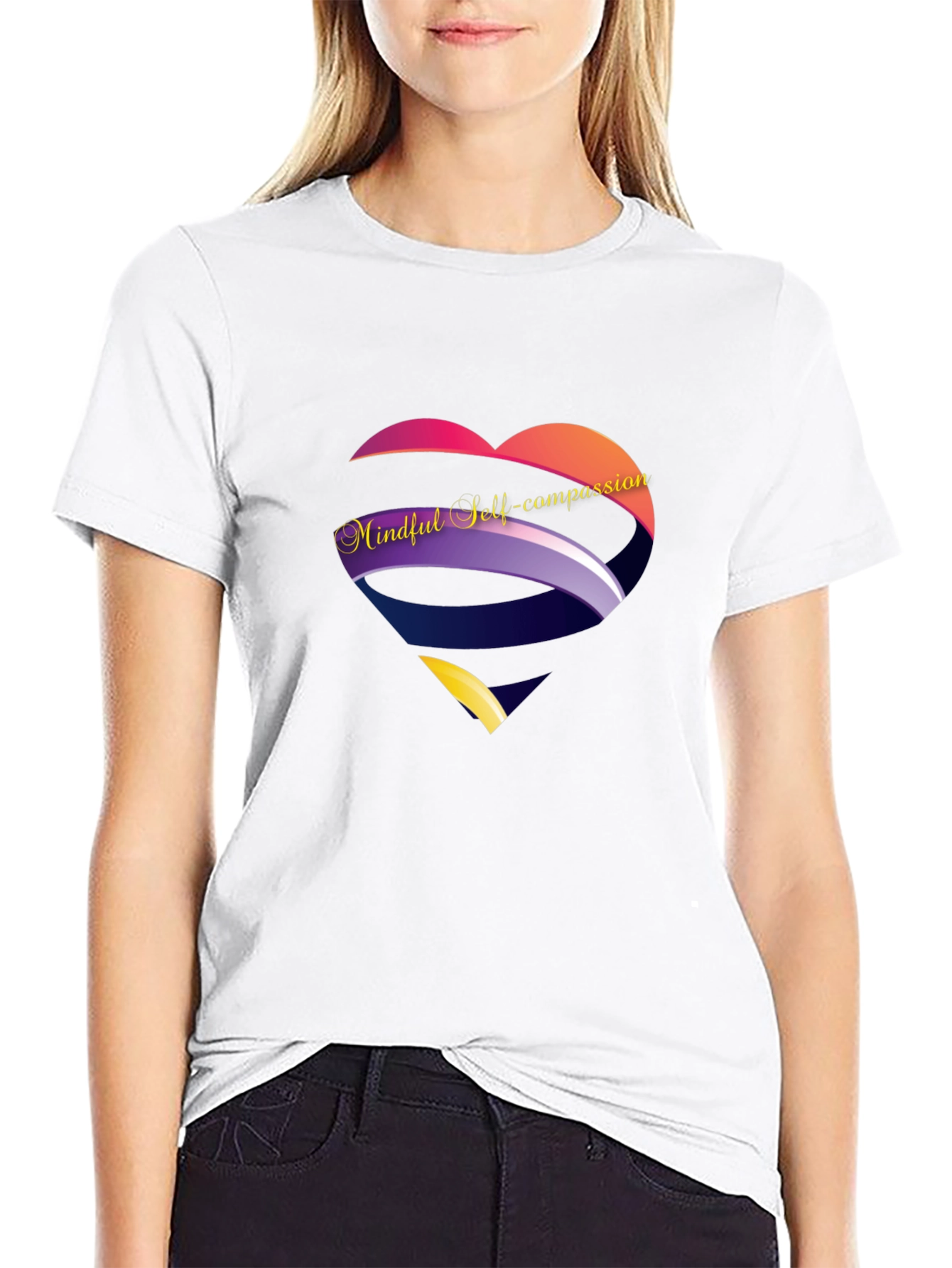 Camiseta Negra Corazón Mindful Self-compassion