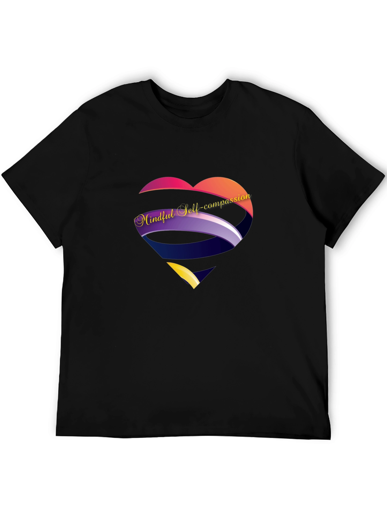 Camiseta Negra Corazón Mindful Self-compassion