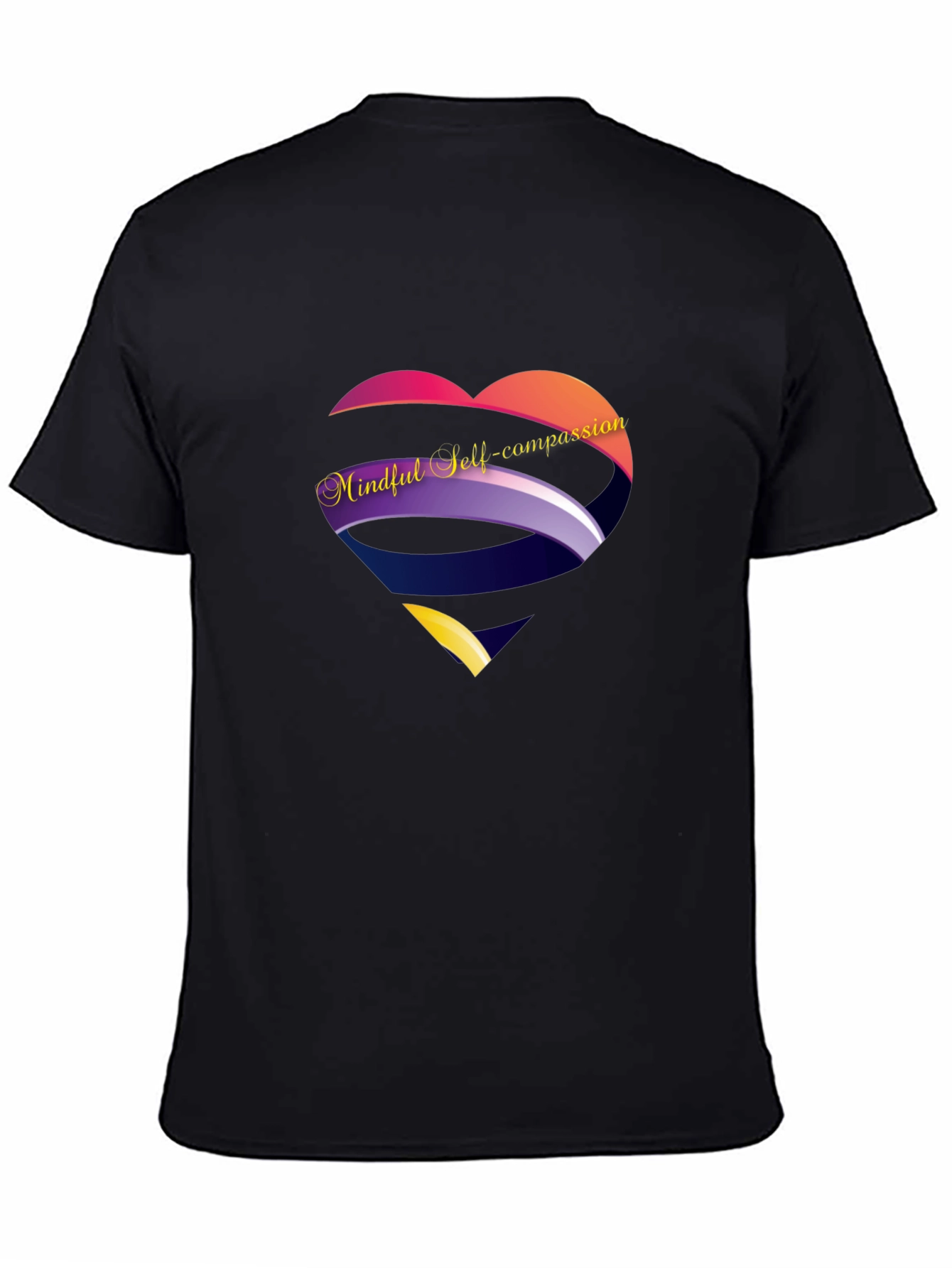 Camiseta Negra Corazón Mindful Self-compassion