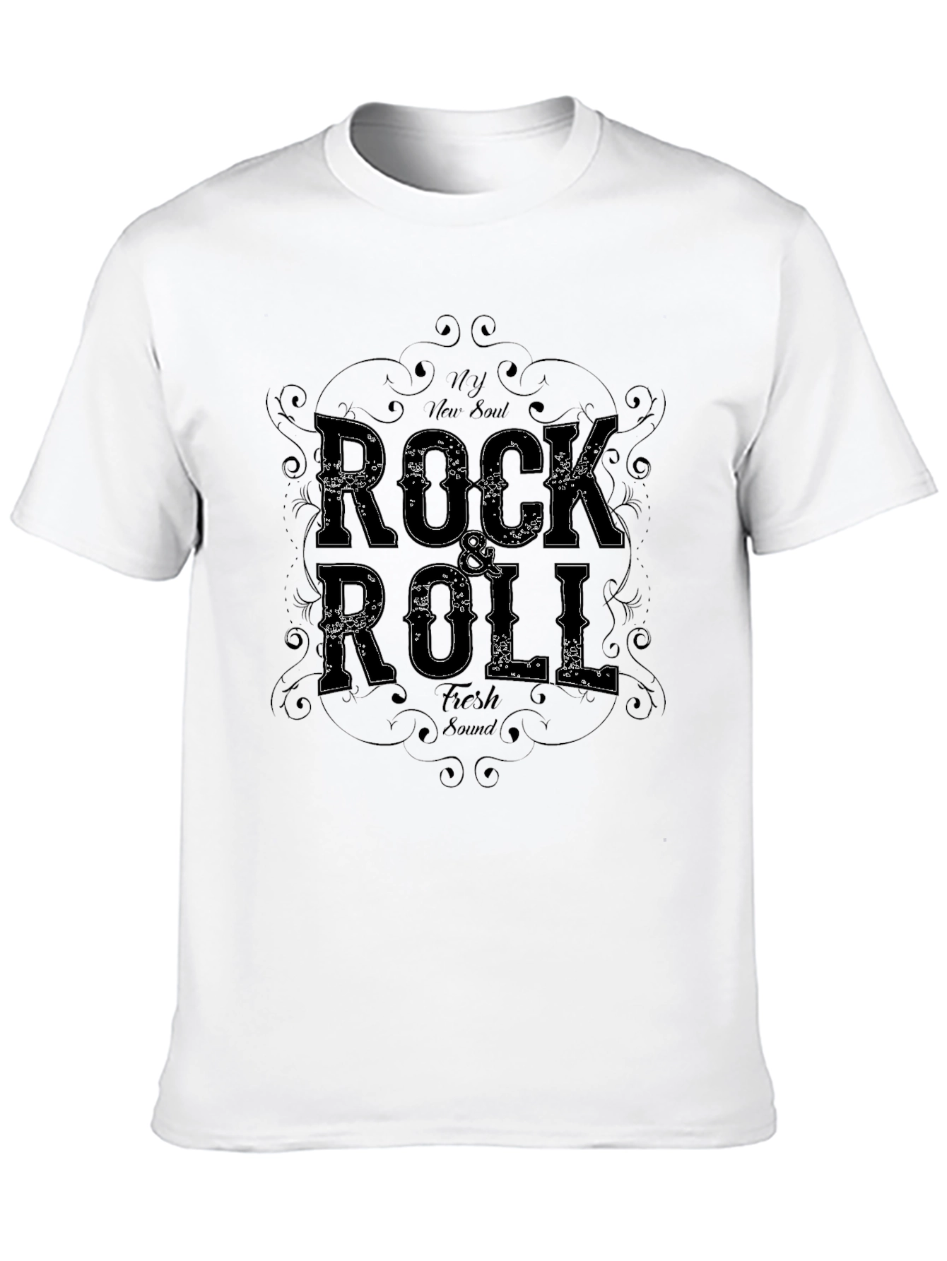 Camiseta Negra Rock & Roll New Soul