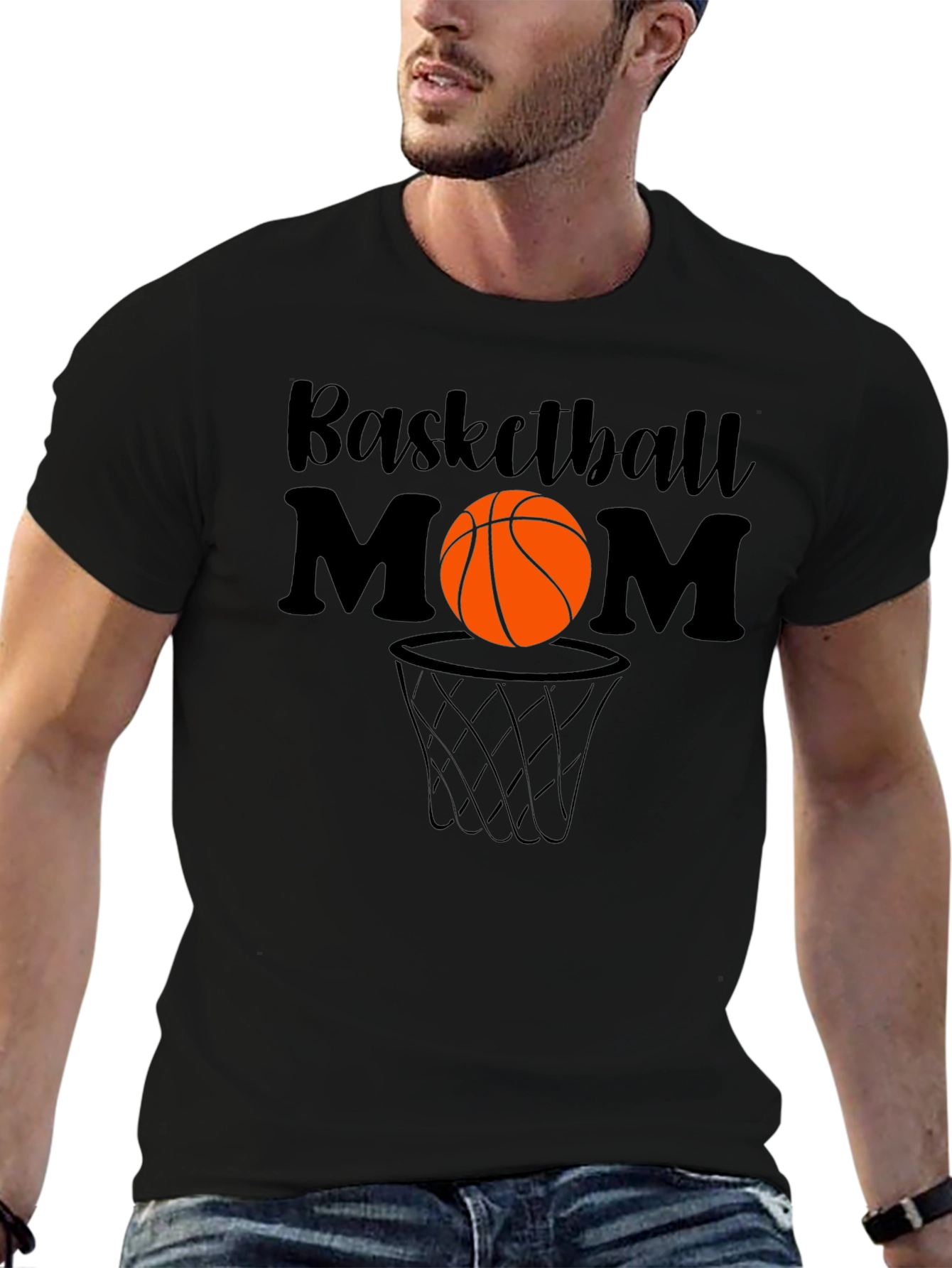 Camiseta Negra Mamá Baloncesto
