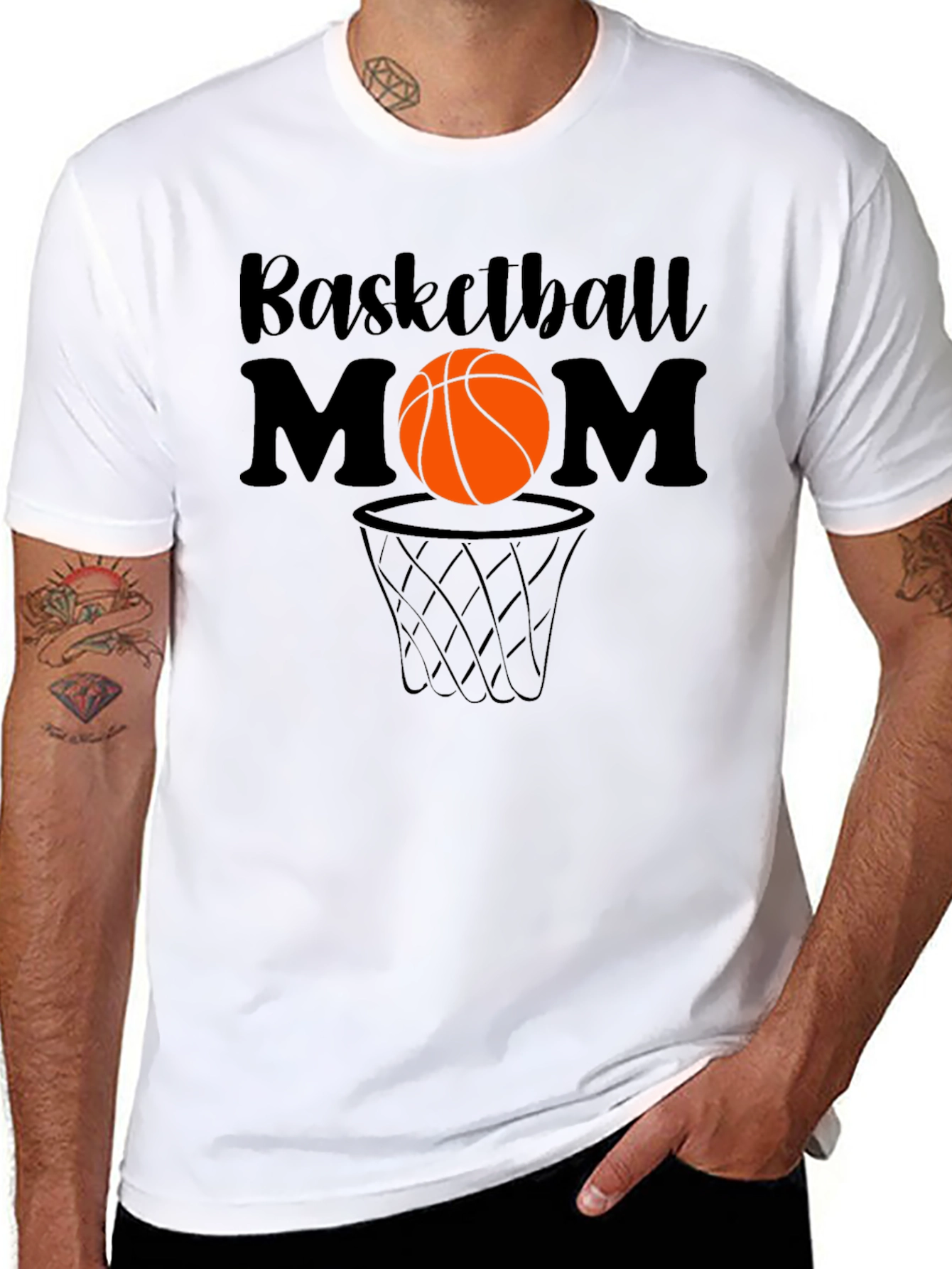 Camiseta Negra Mamá Baloncesto