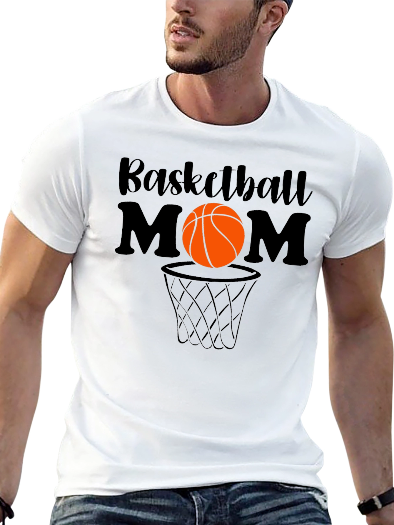 Camiseta Negra Mamá Baloncesto