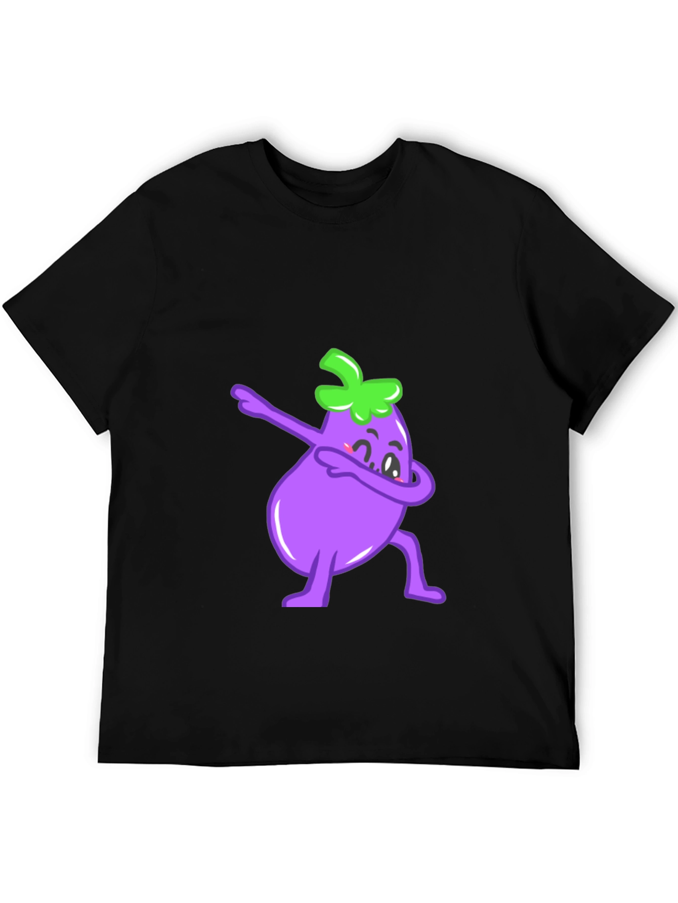 Camiseta Negra con Berenjena Dab