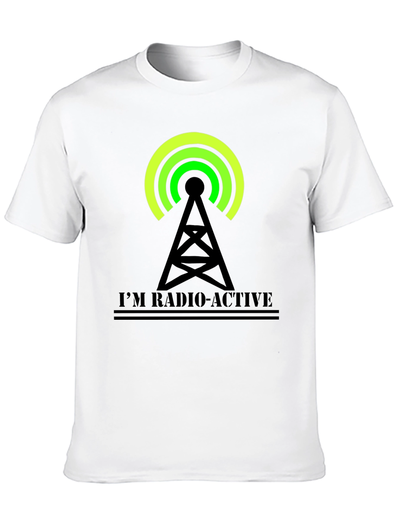 Camiseta Negra con Diseño de Antena Radio-Active