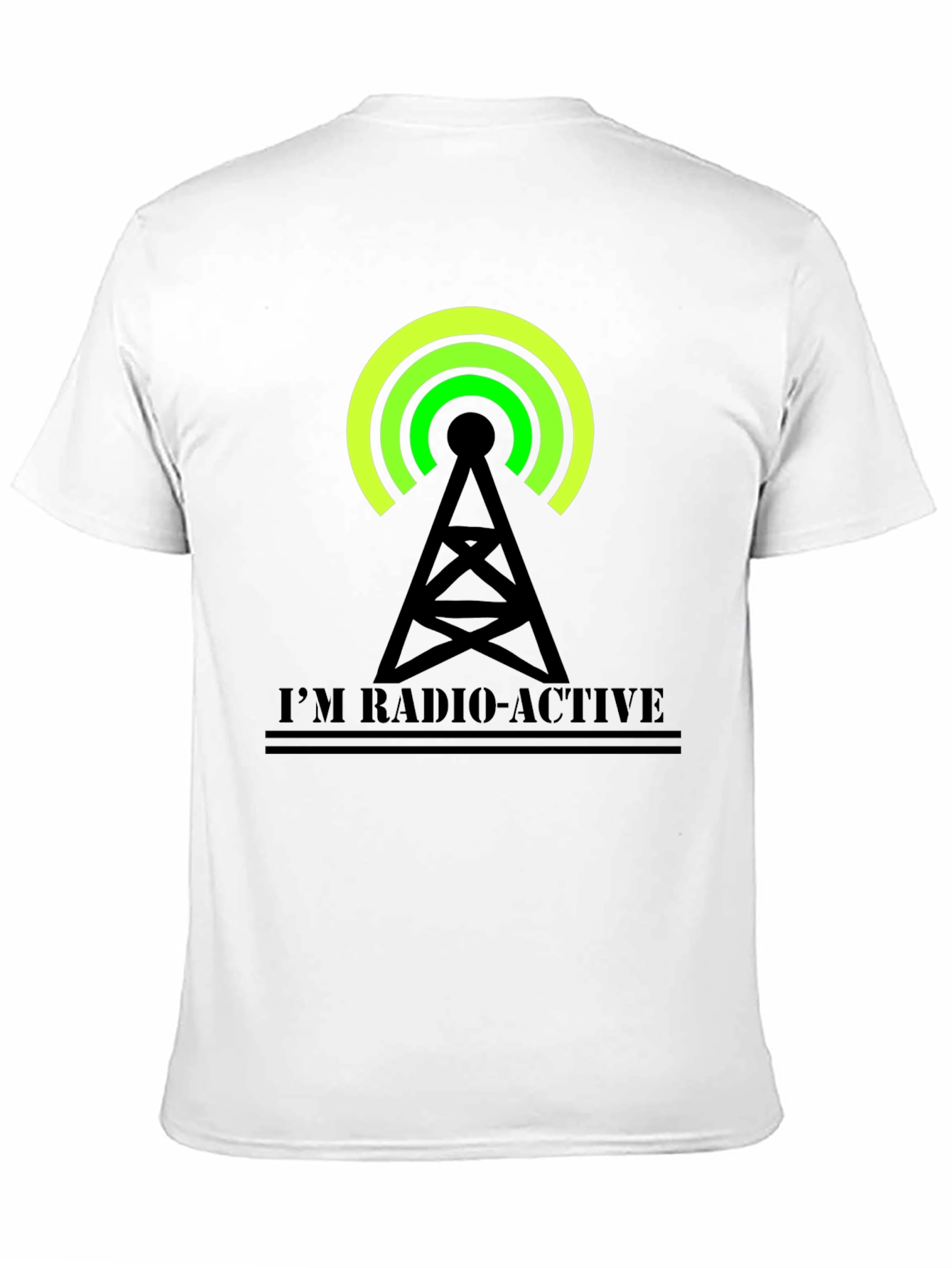 Camiseta Negra con Diseño de Antena Radio-Active