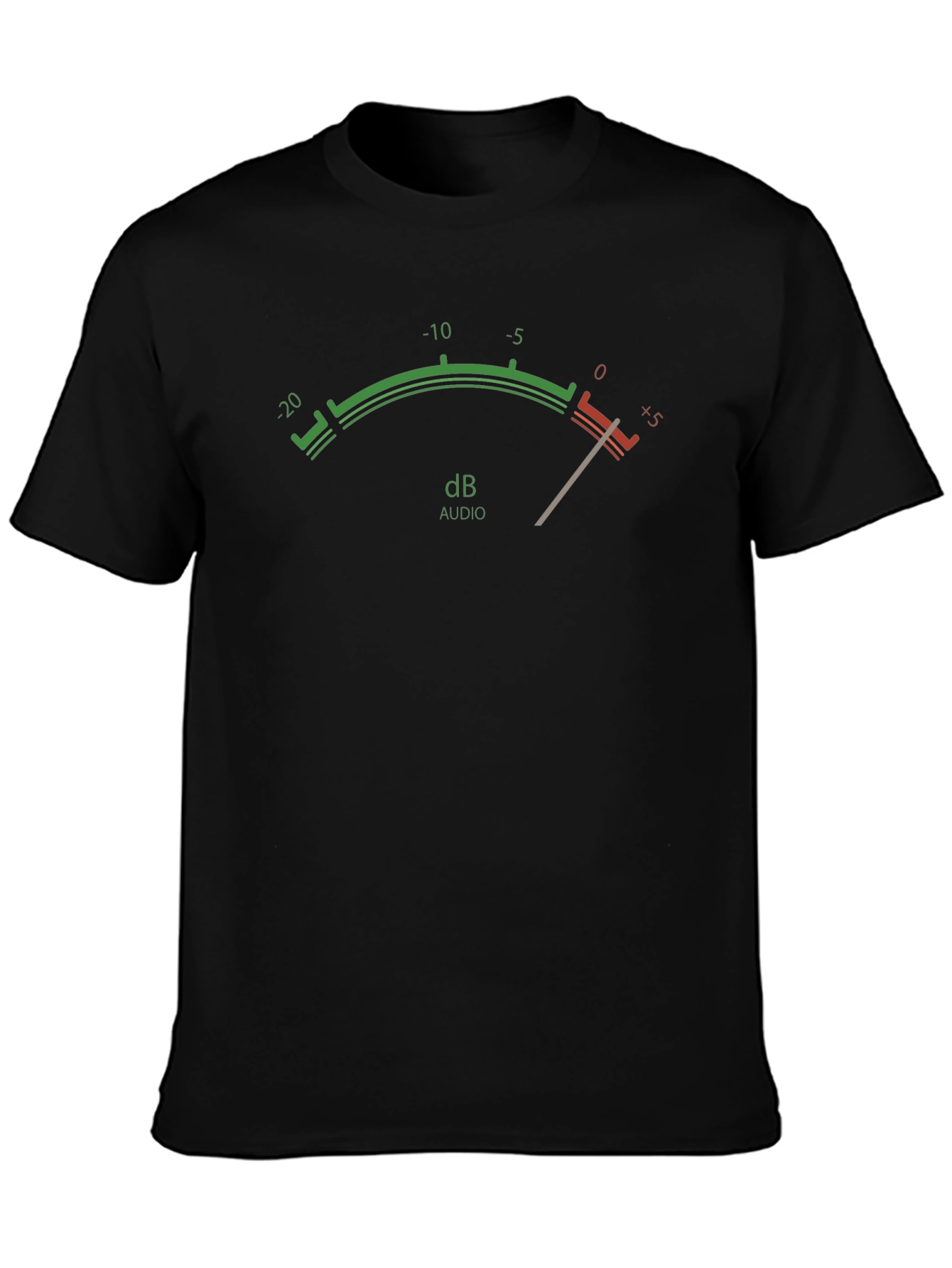 Camiseta Negra con Indicador de Audio dB