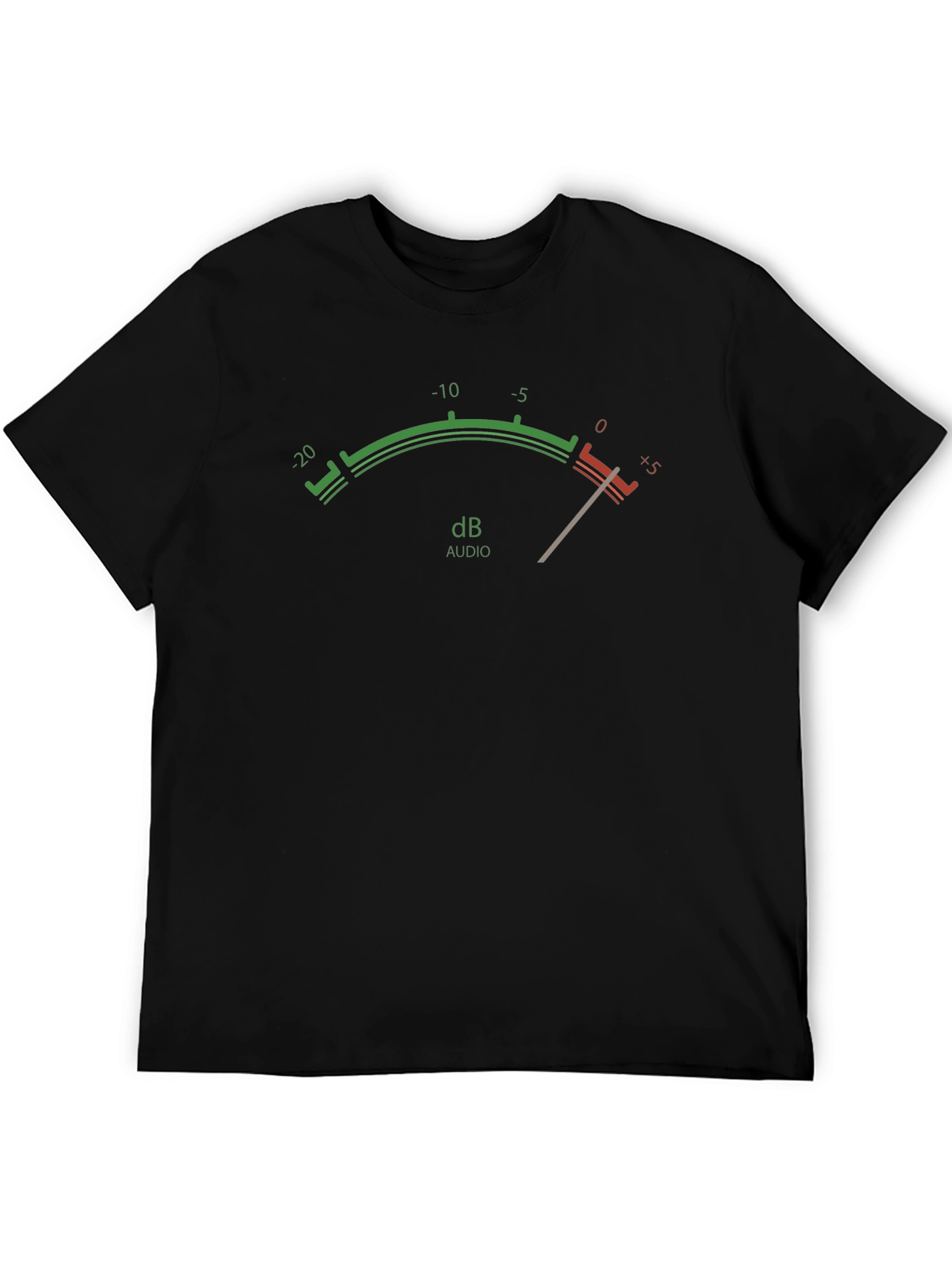 Camiseta Negra con Indicador de Audio dB