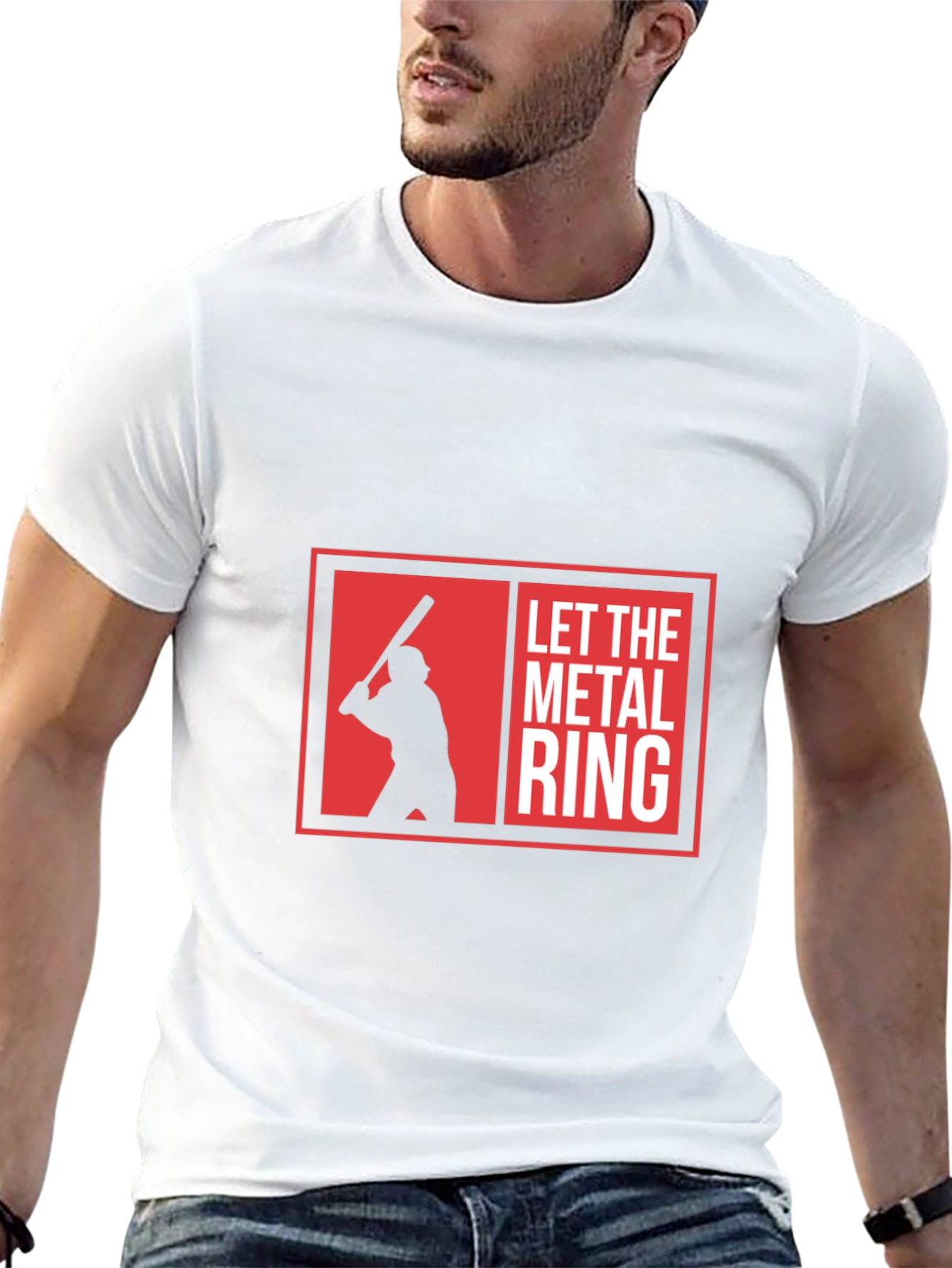 Camiseta Negra Let The Metal Ring Béisbol