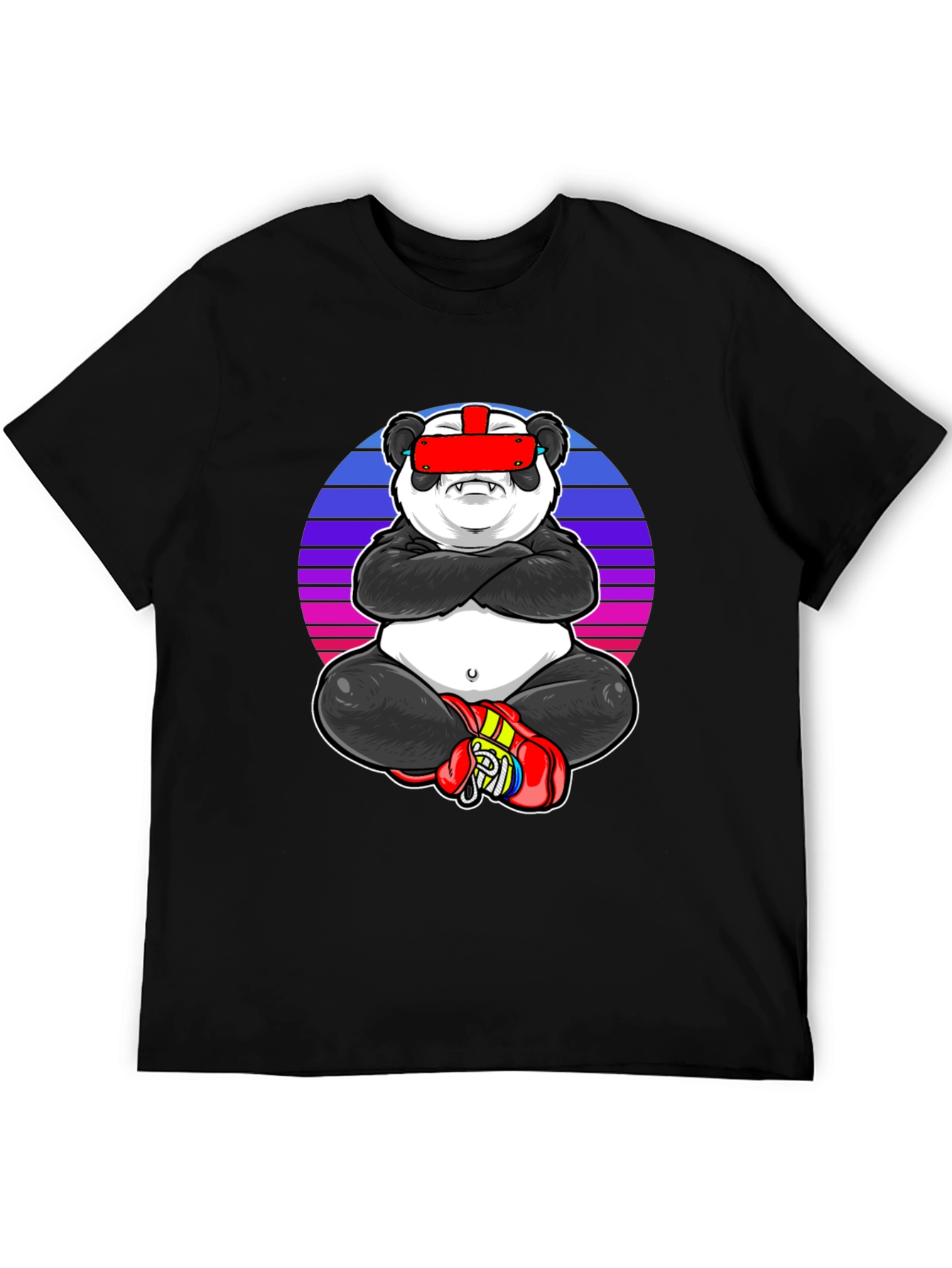Camiseta Negra con Panda VR