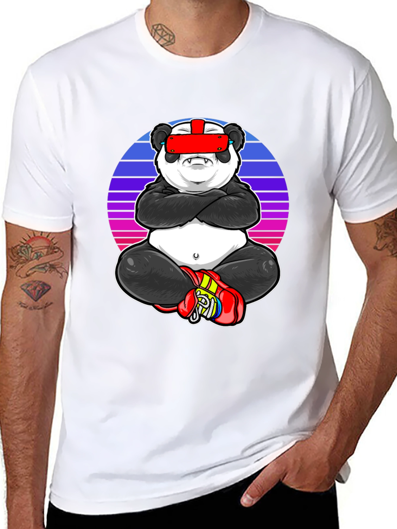 Camiseta Negra con Panda VR