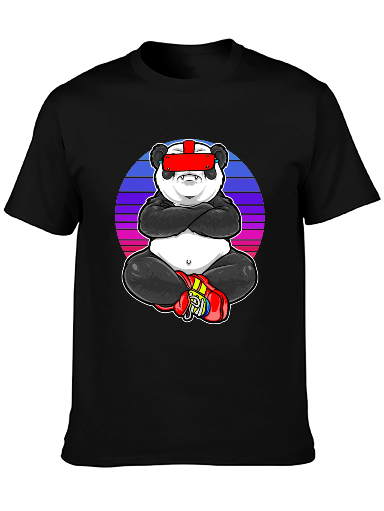 Camiseta Negra con Panda VR