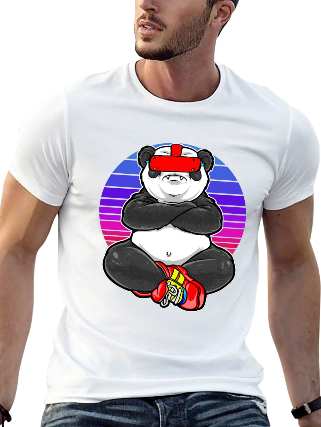 Camiseta Negra con Panda VR