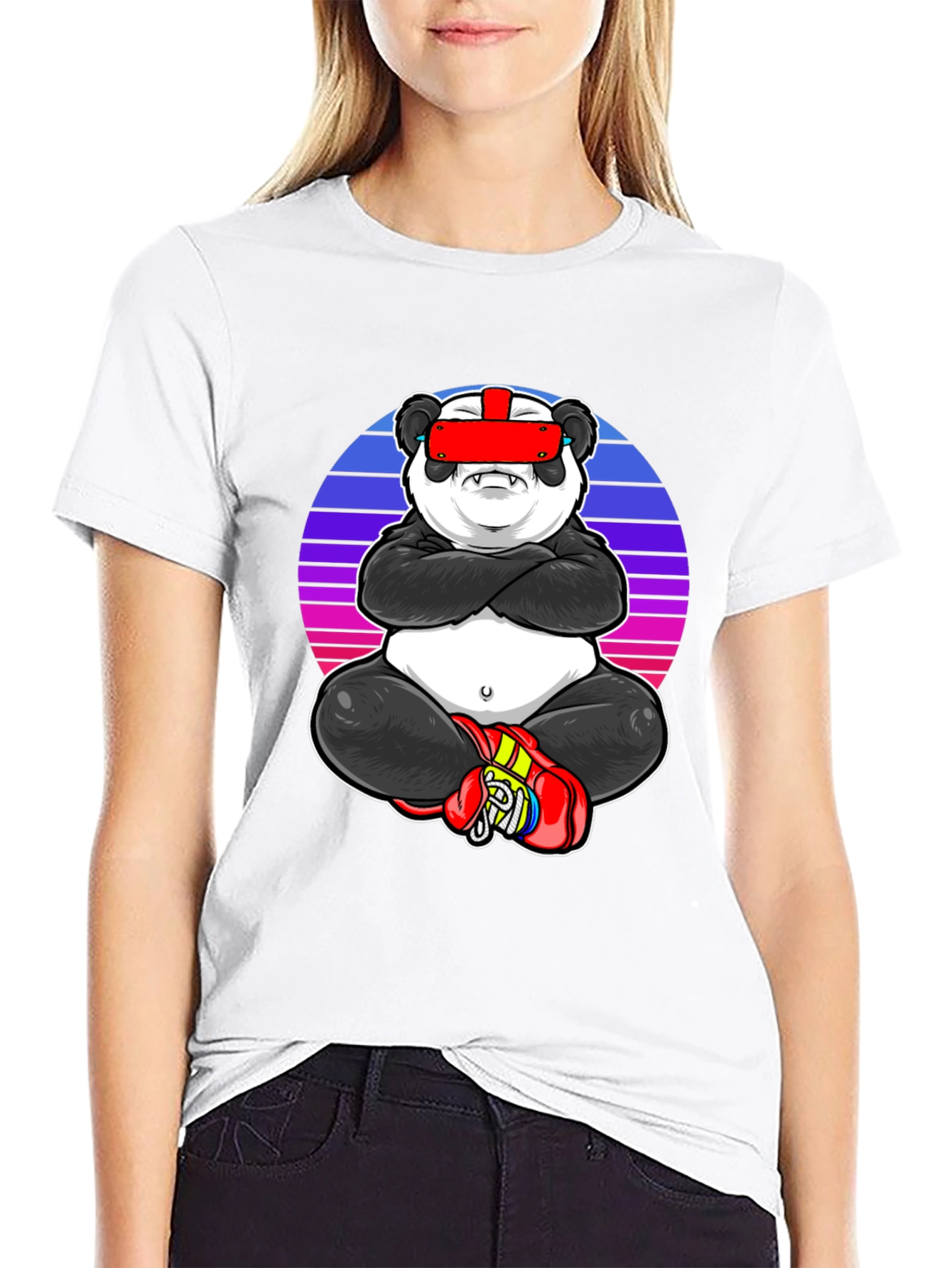 Camiseta Negra con Panda VR
