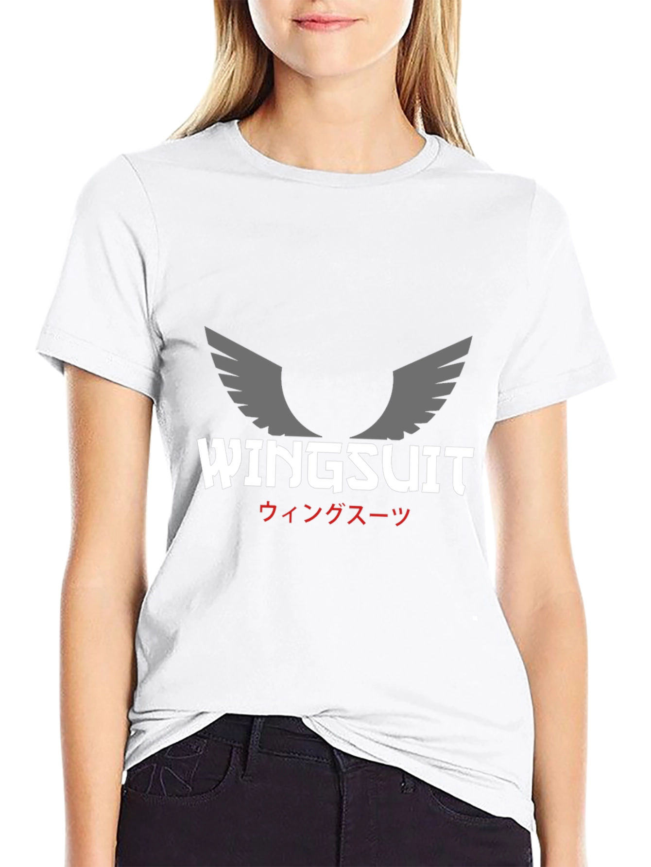 Camiseta Negra Wingsuit Hombre Diseño Exclusivo