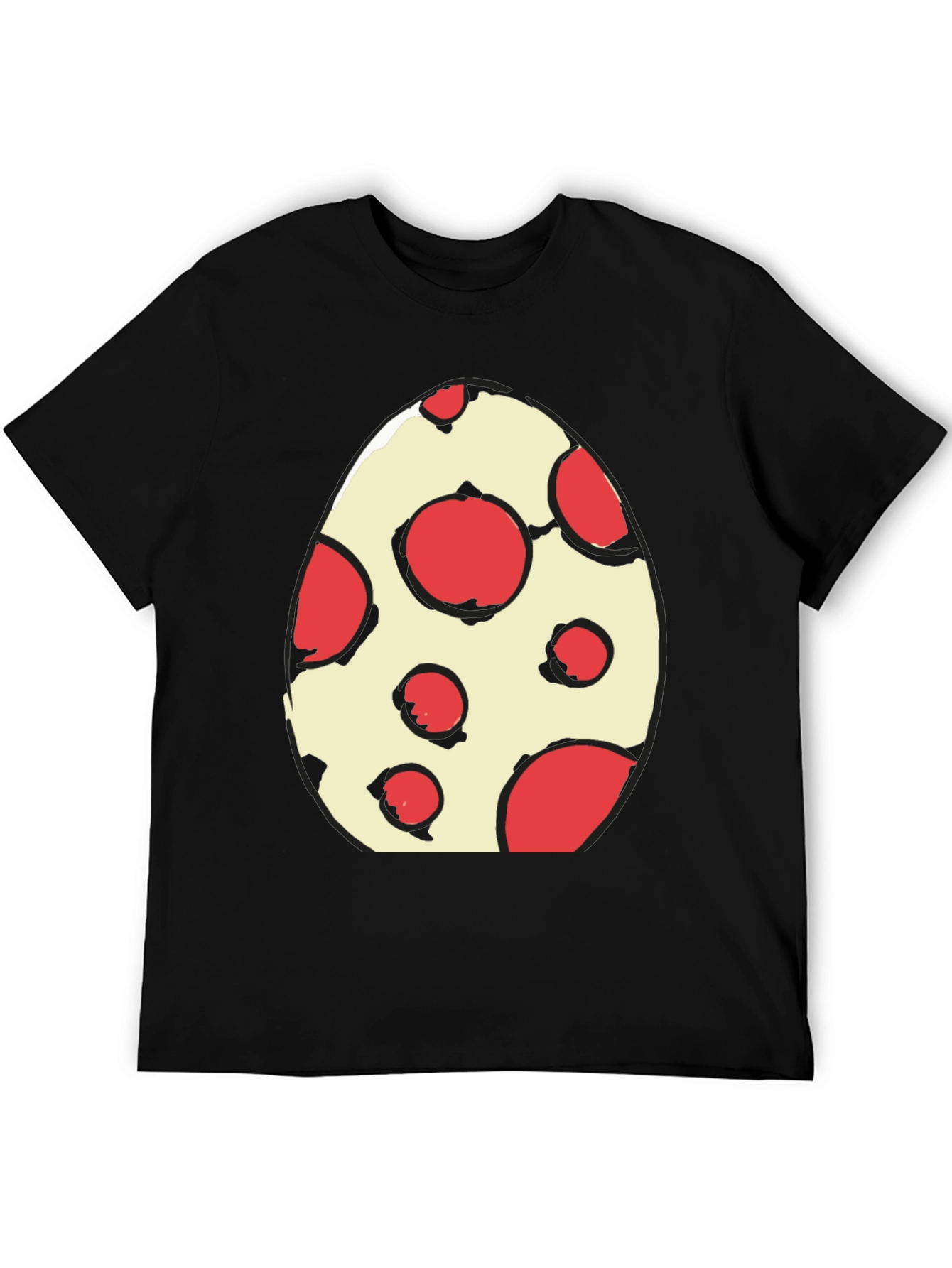 Camiseta Huevo con Lunares Rojos - Diseño Divertido