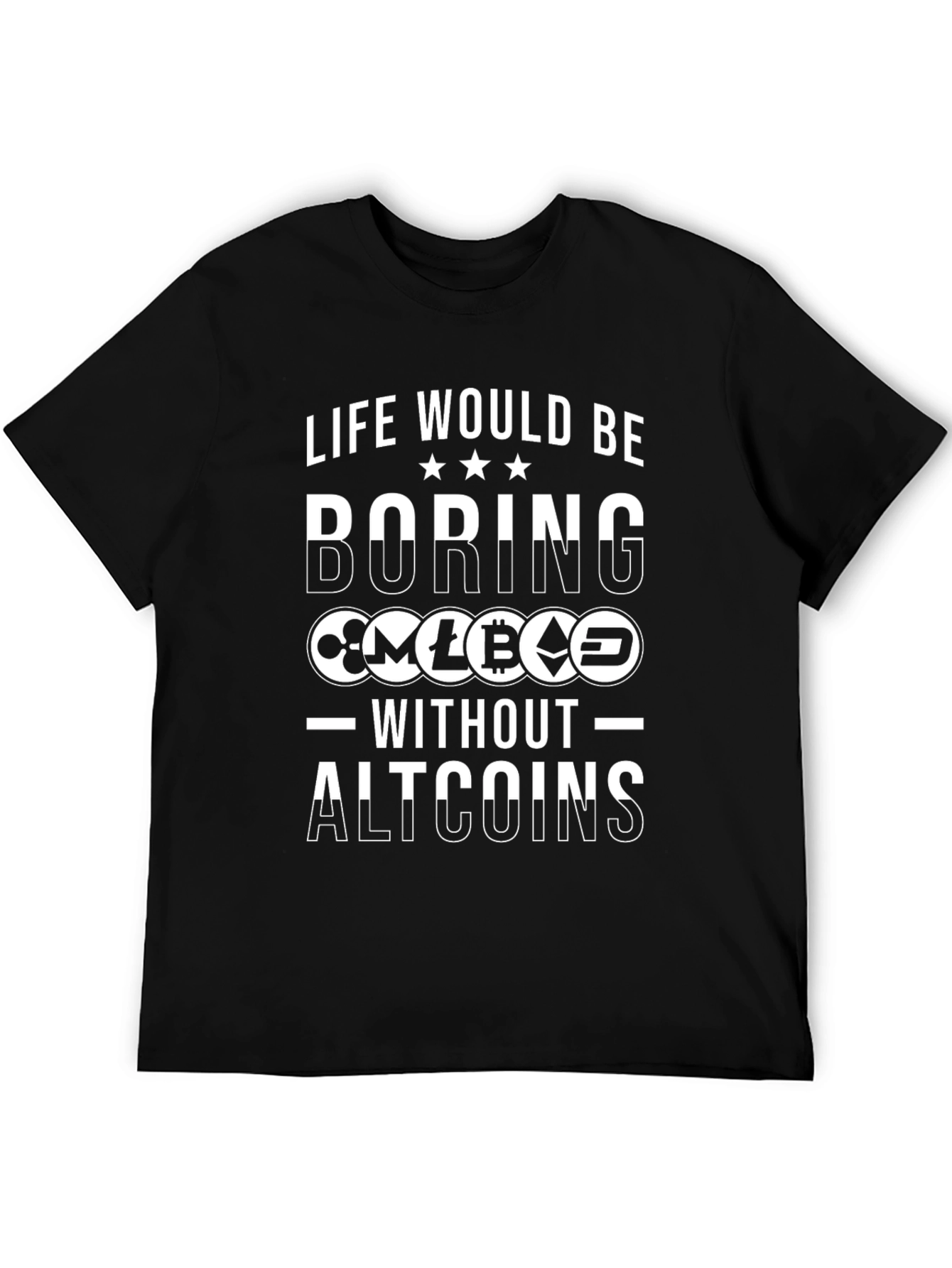 Camiseta Negra Altcoins Crypto