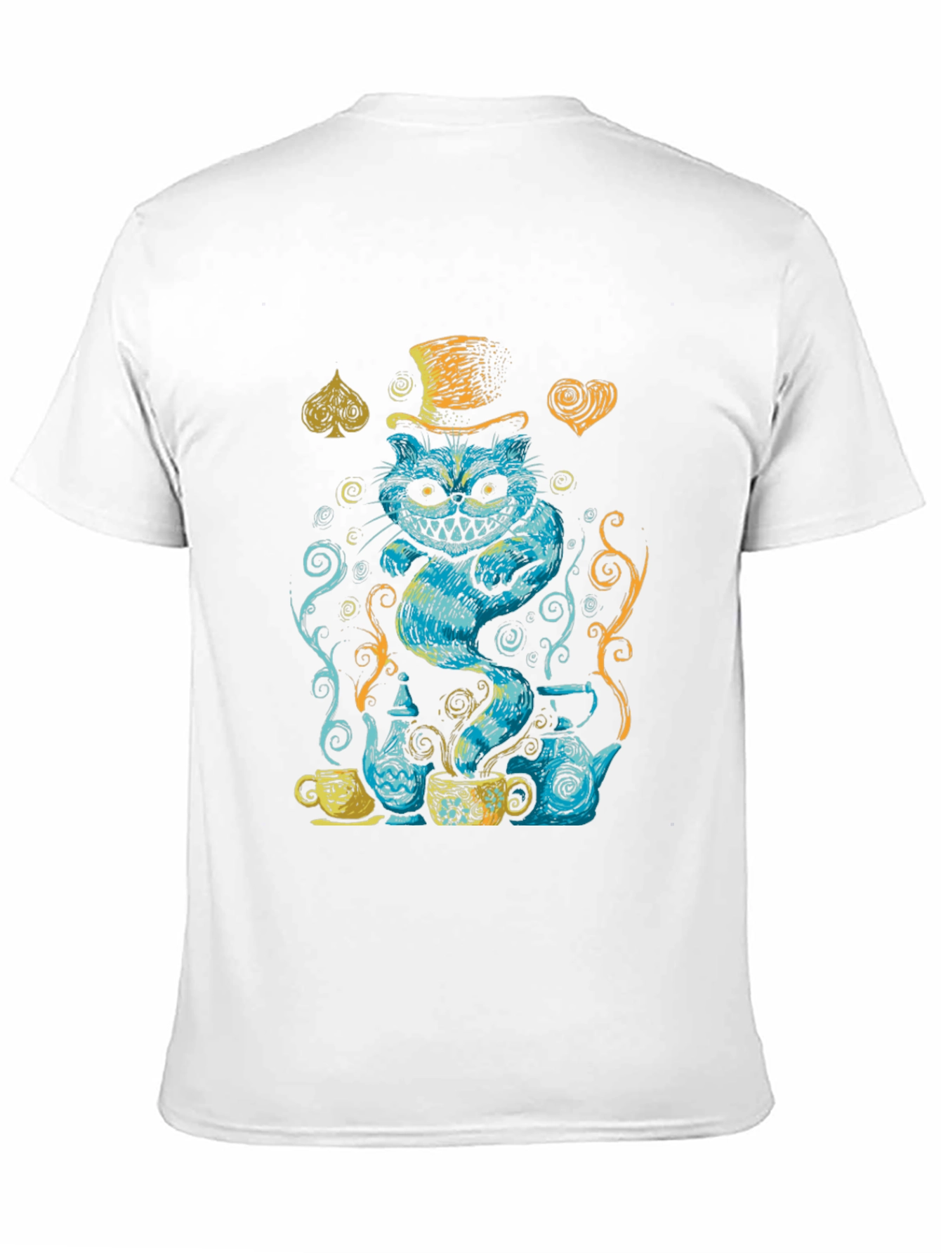 Camiseta Gato Cheshire Sombrerero Loco