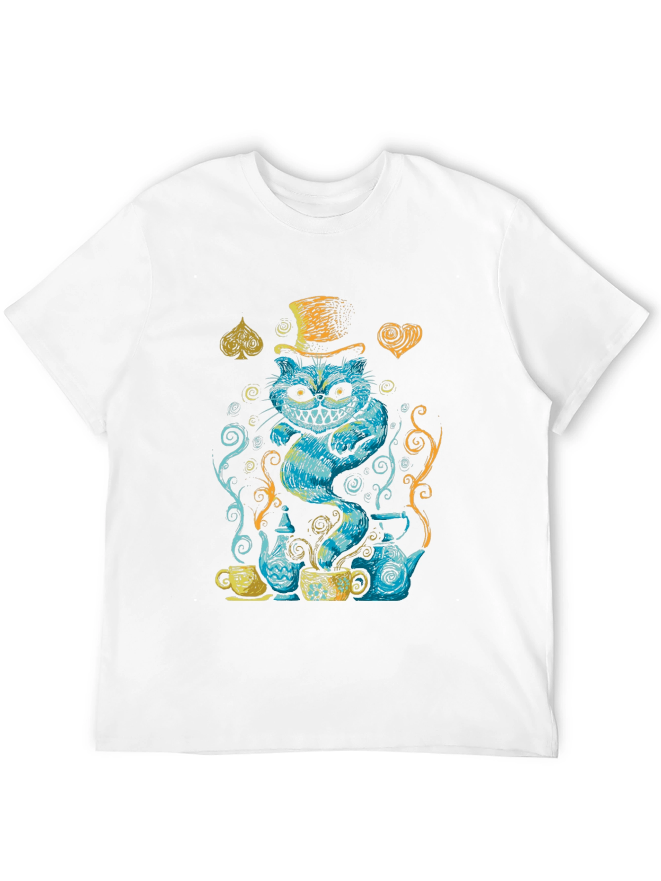 Camiseta Gato Cheshire Sombrerero Loco