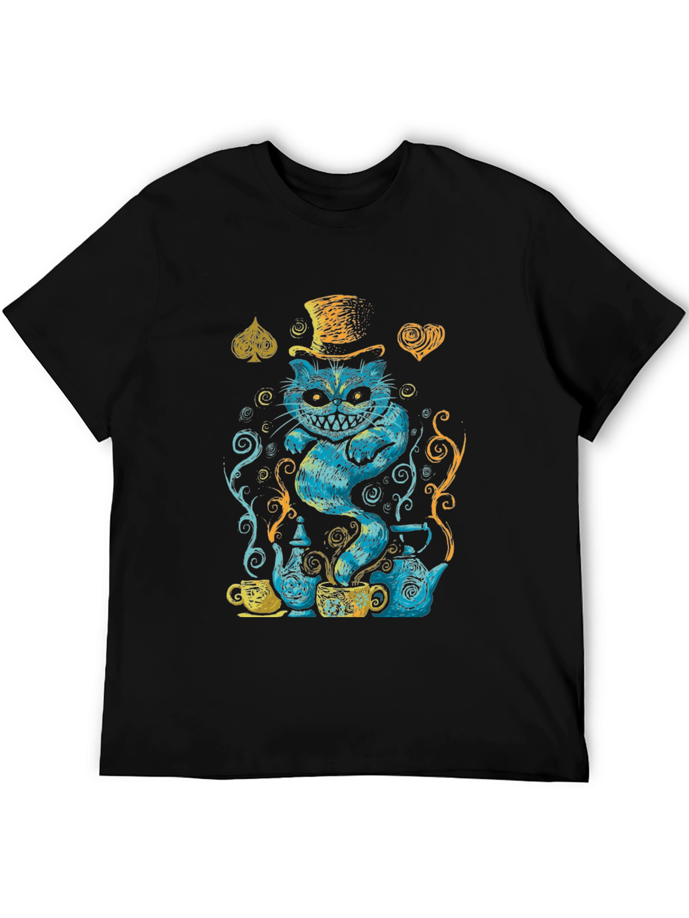 Camiseta Gato Cheshire Sombrerero Loco