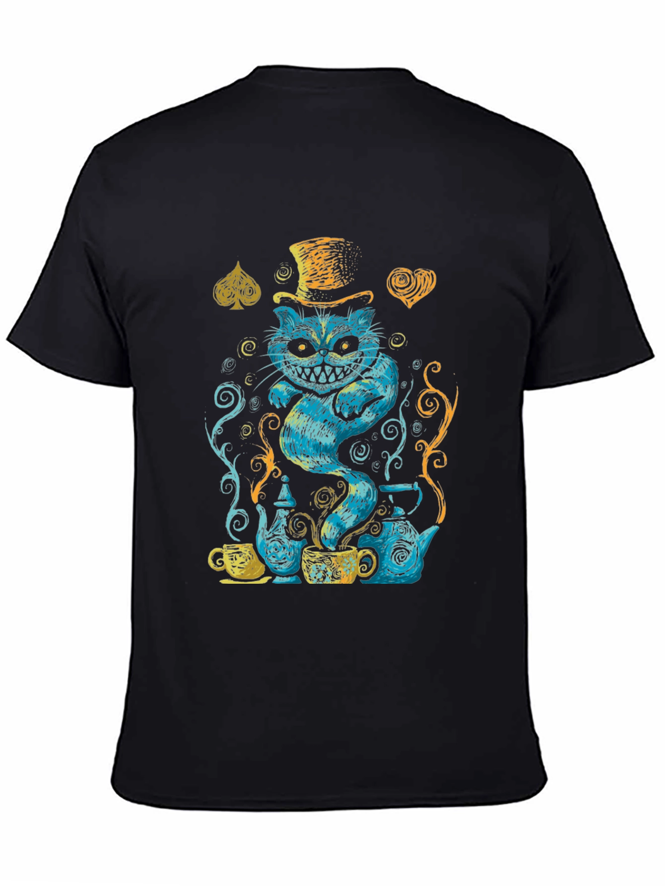 Camiseta Gato Cheshire Sombrerero Loco