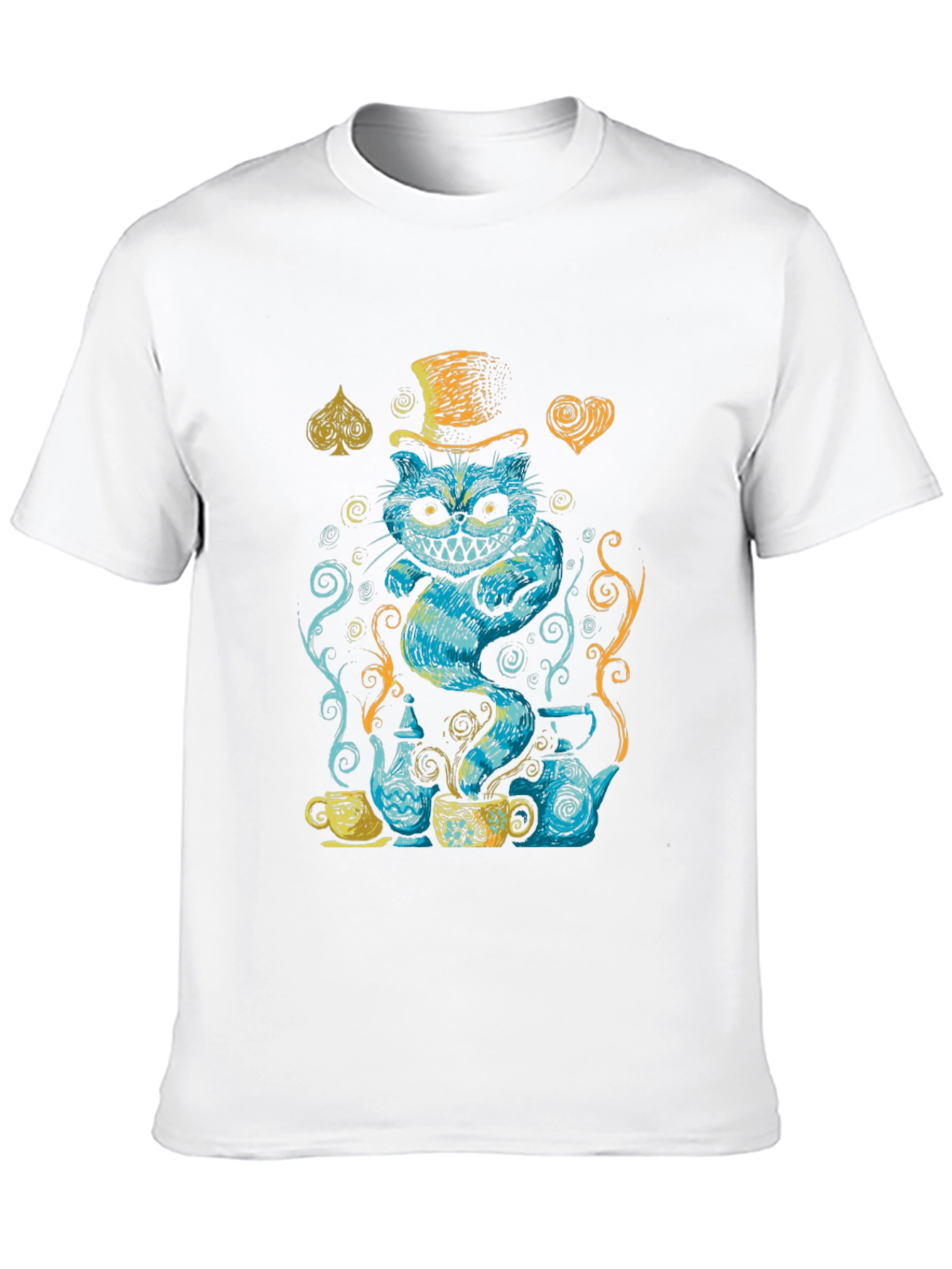 Camiseta Gato Cheshire Sombrerero Loco