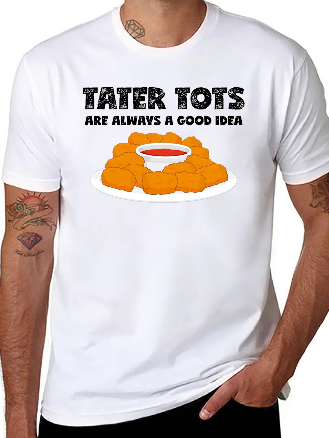 Camiseta Negra Tater Tots: ¡Siempre Una Buena Idea!