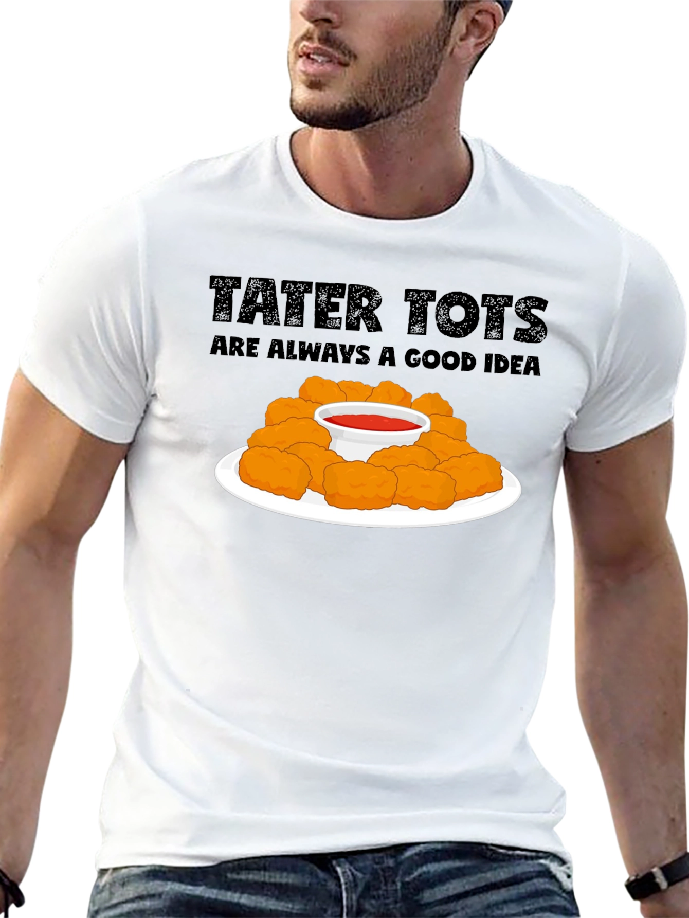 Camiseta Negra Tater Tots: ¡Siempre Una Buena Idea!