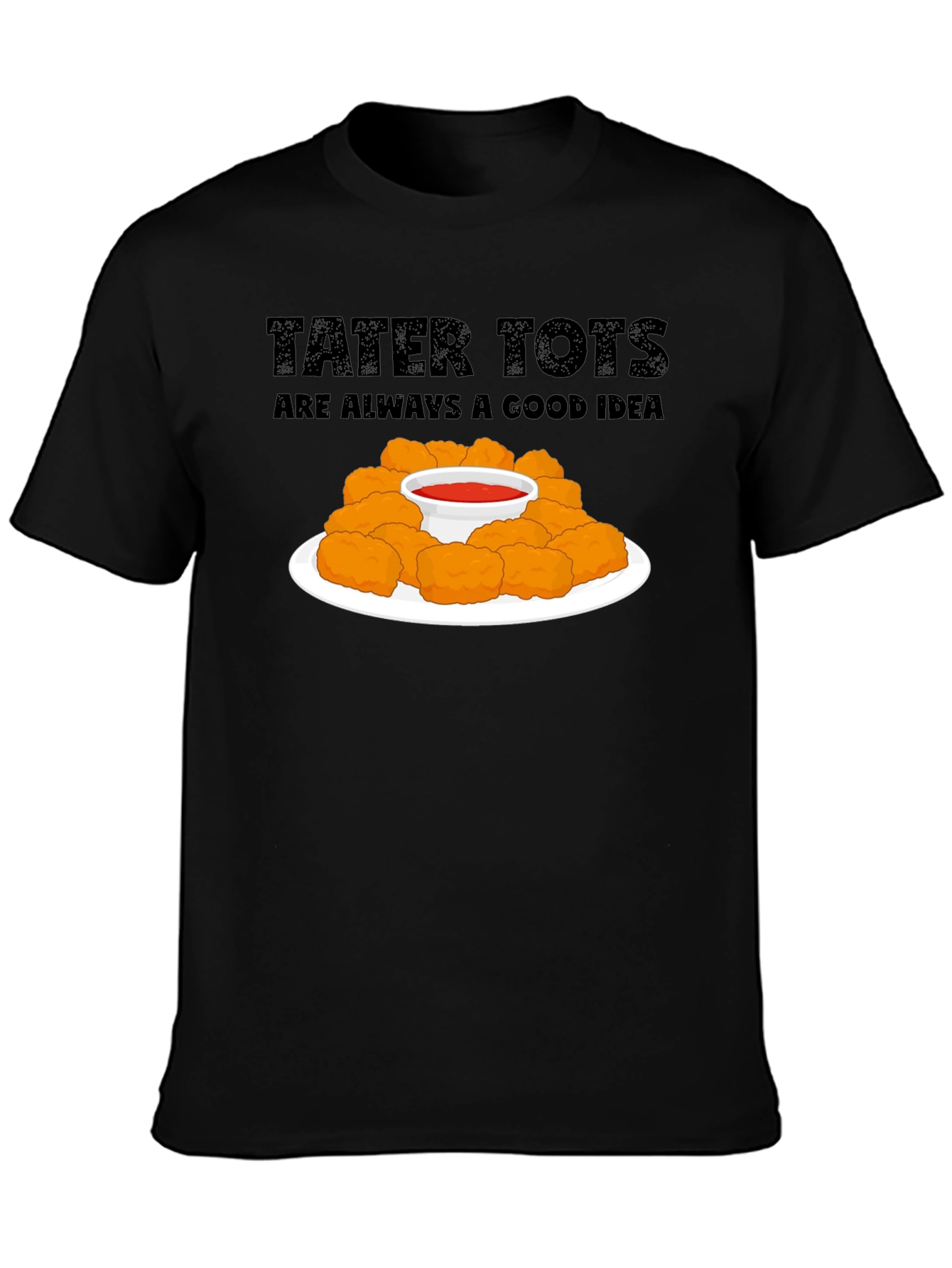 Camiseta Negra Tater Tots: ¡Siempre Una Buena Idea!