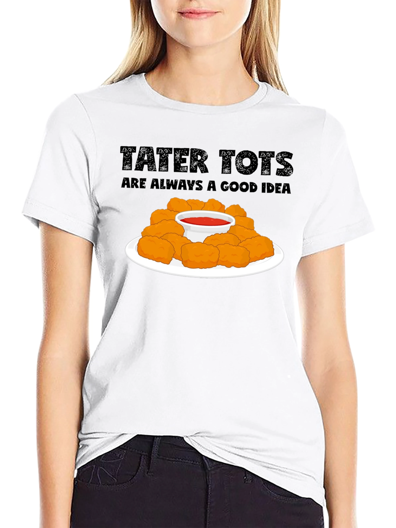 Camiseta Negra Tater Tots: ¡Siempre Una Buena Idea!