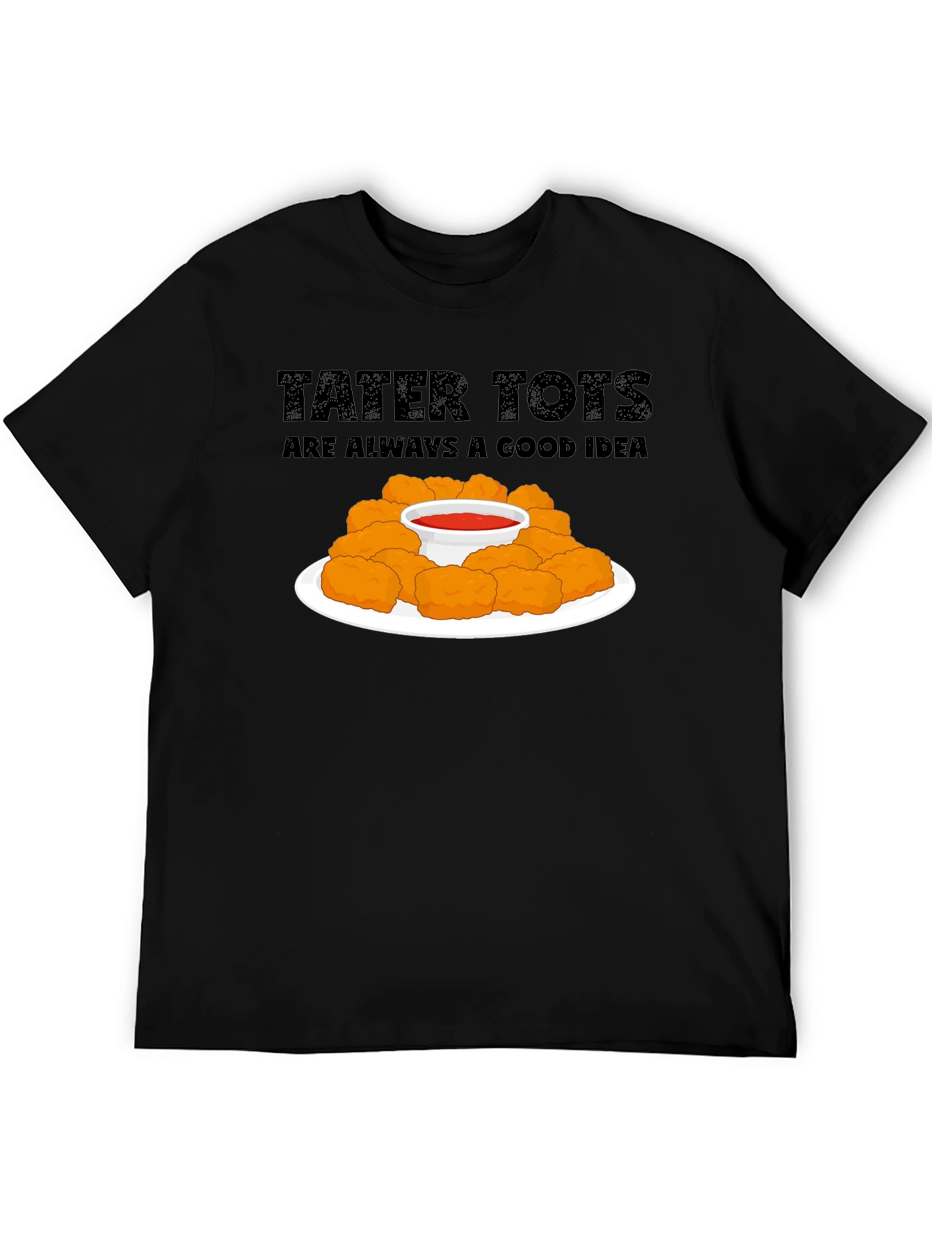 Camiseta Negra Tater Tots: ¡Siempre Una Buena Idea!