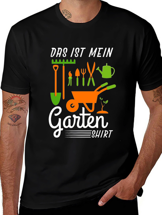 Camiseta Negra de Jardinería - Das Ist Mein Garten Shirt