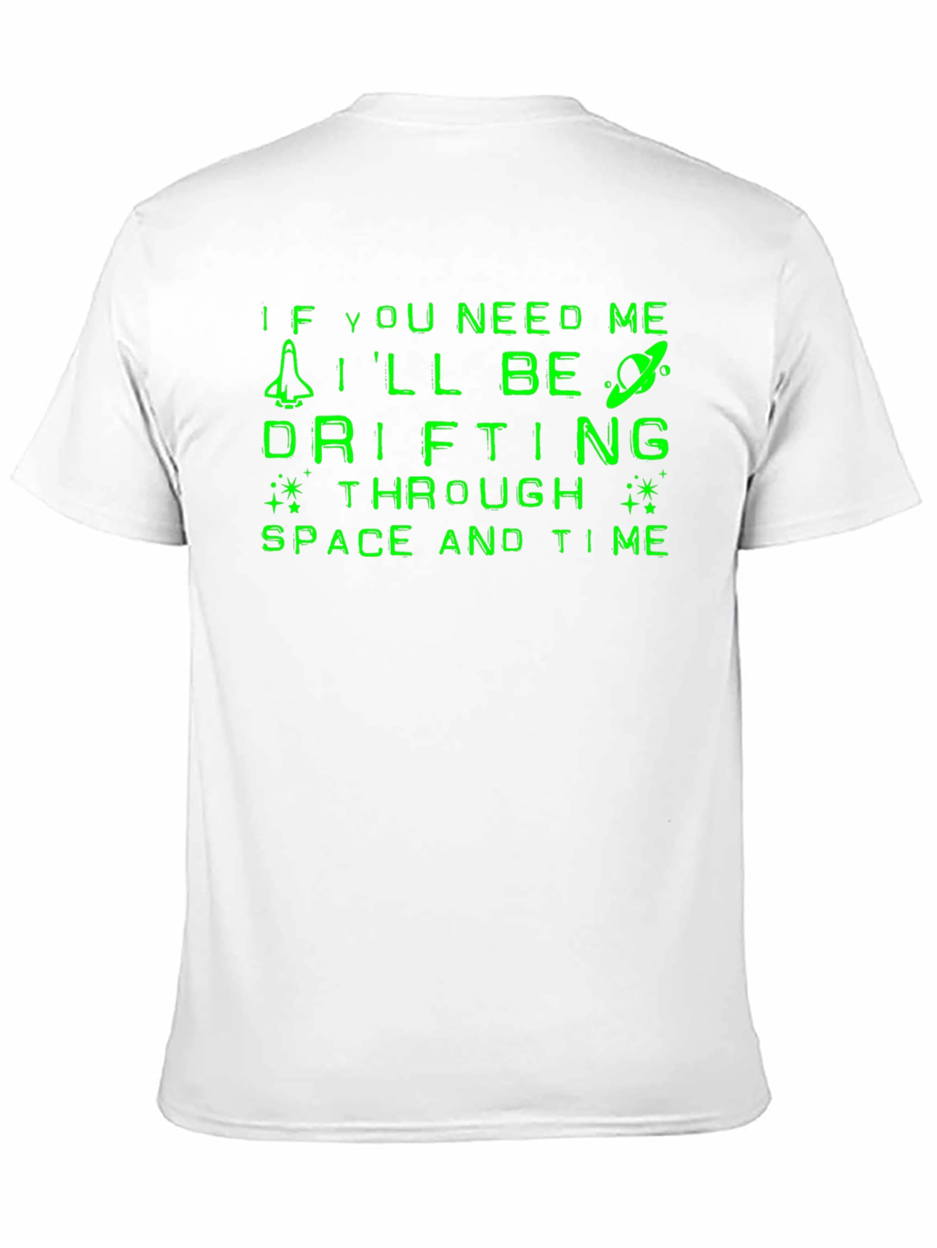 Camiseta Negra Espacial: Drifting Through Space and Time