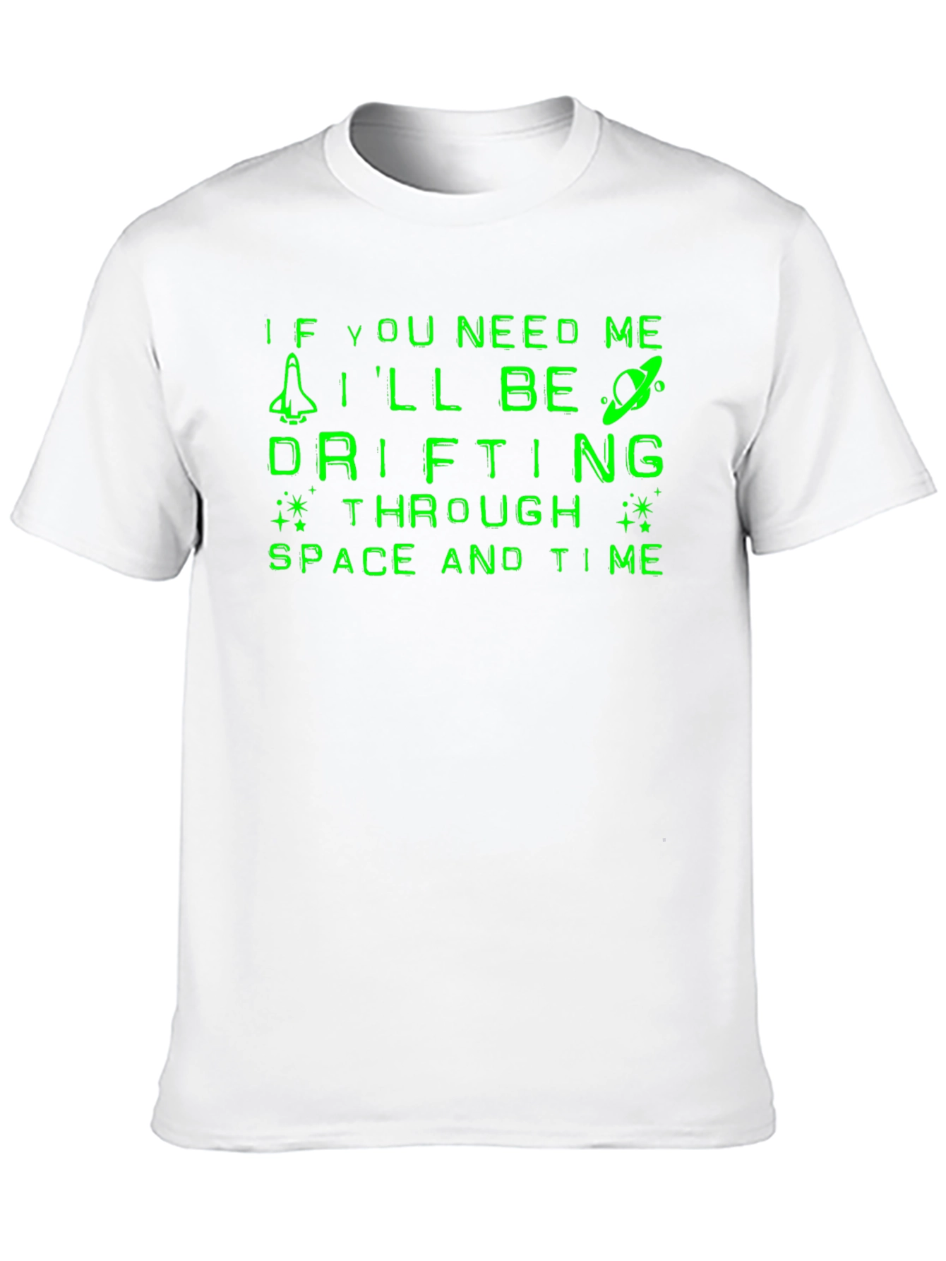 Camiseta Negra Espacial: Drifting Through Space and Time